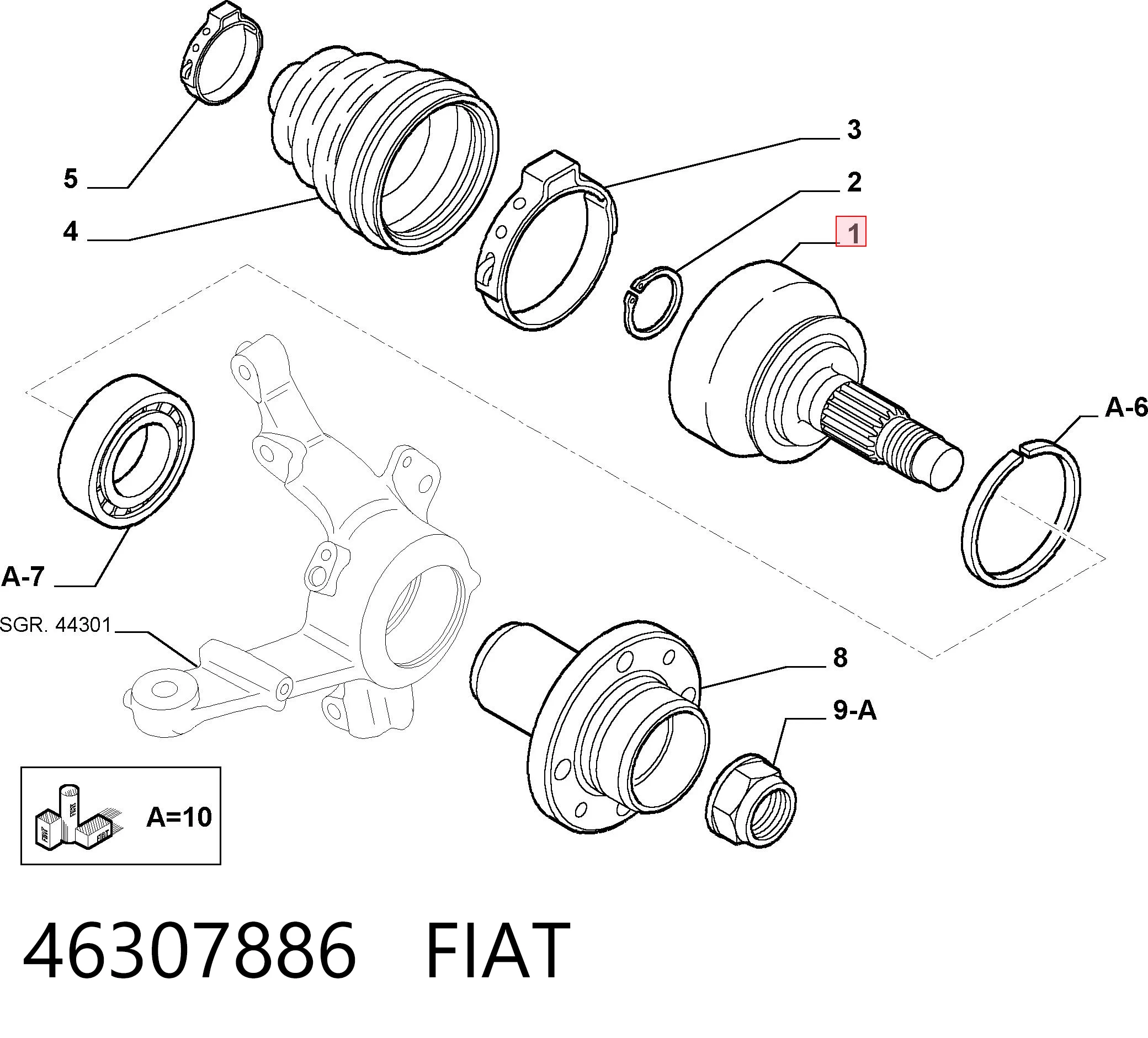 Comprar Junta homocinética exterior delantera Fiat Bravo II 198 a bajo precio