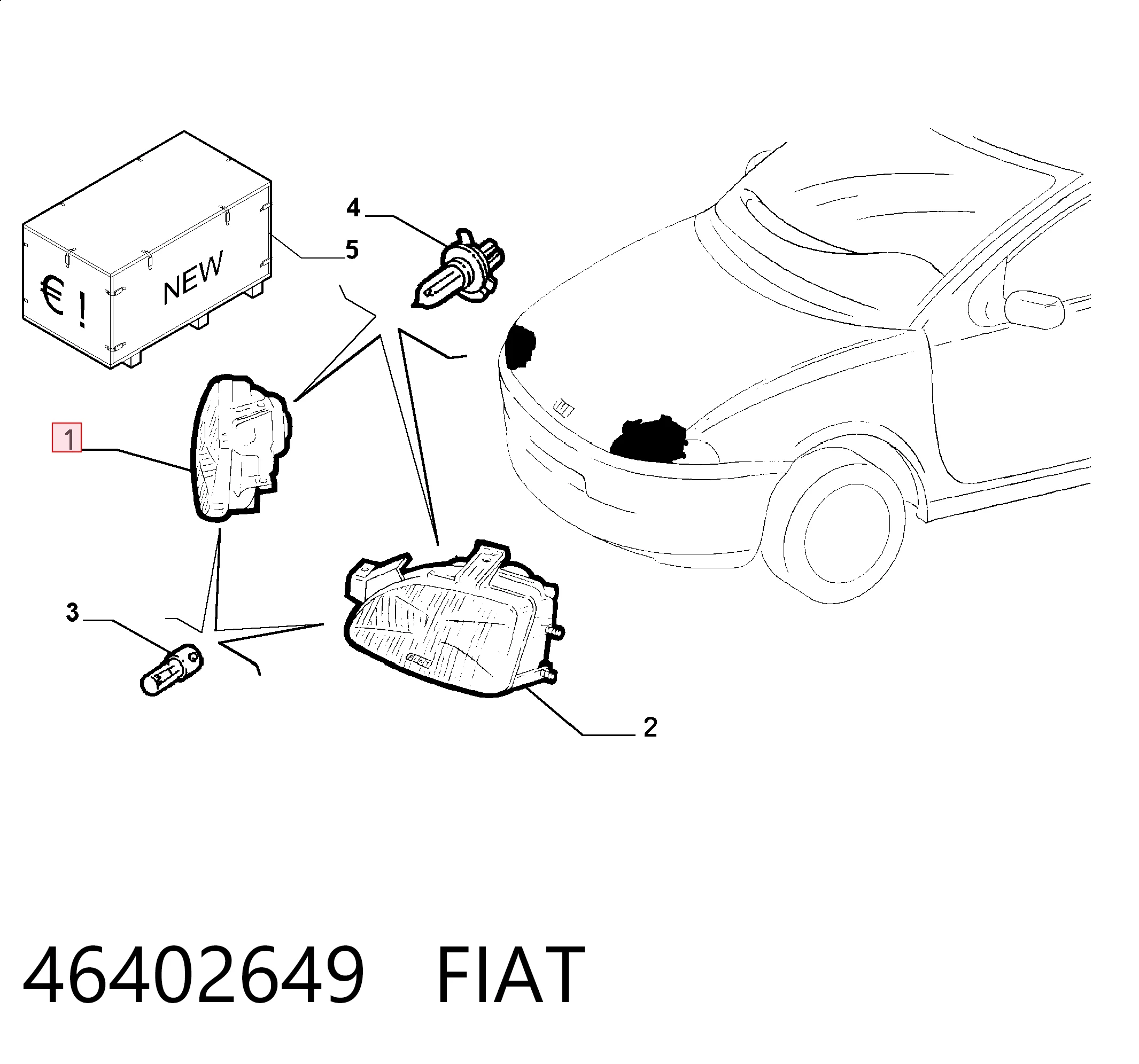 Luz derecha Fiat Punto I (1993-1999)