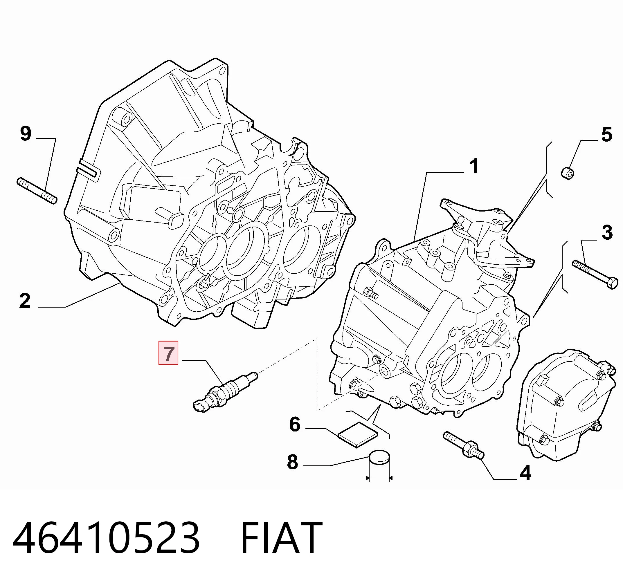 46410523 Fiat/Alfa/Lancia Interruptor de marcha atras