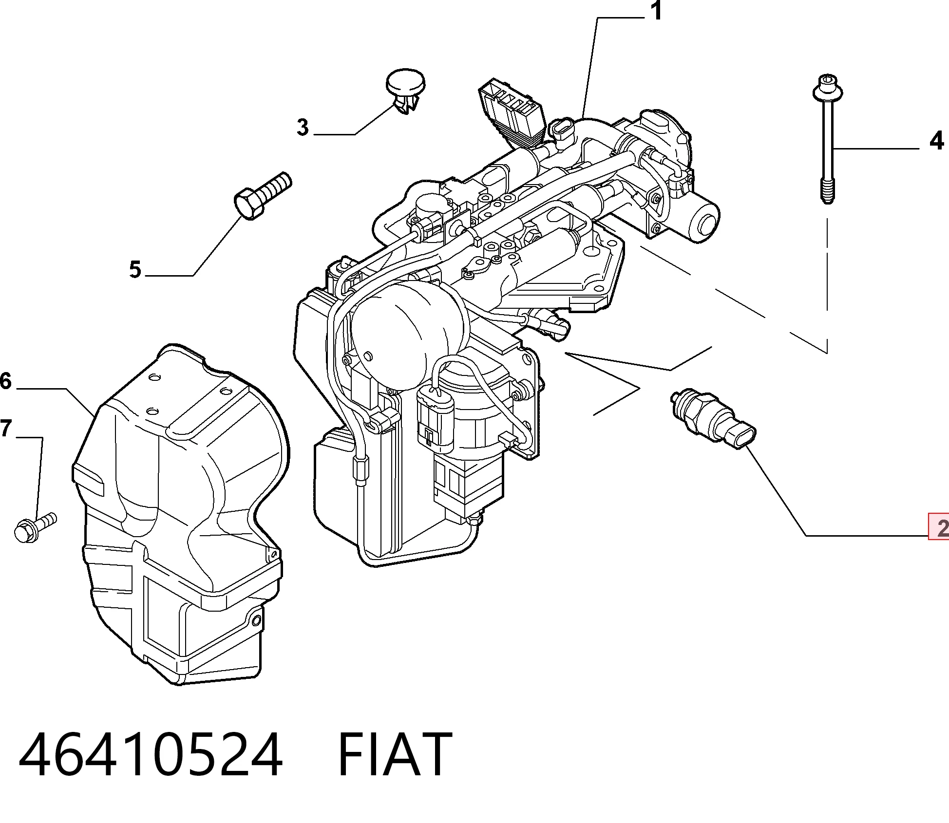 46410524 Fiat/Alfa/Lancia Interruptor de marcha atras