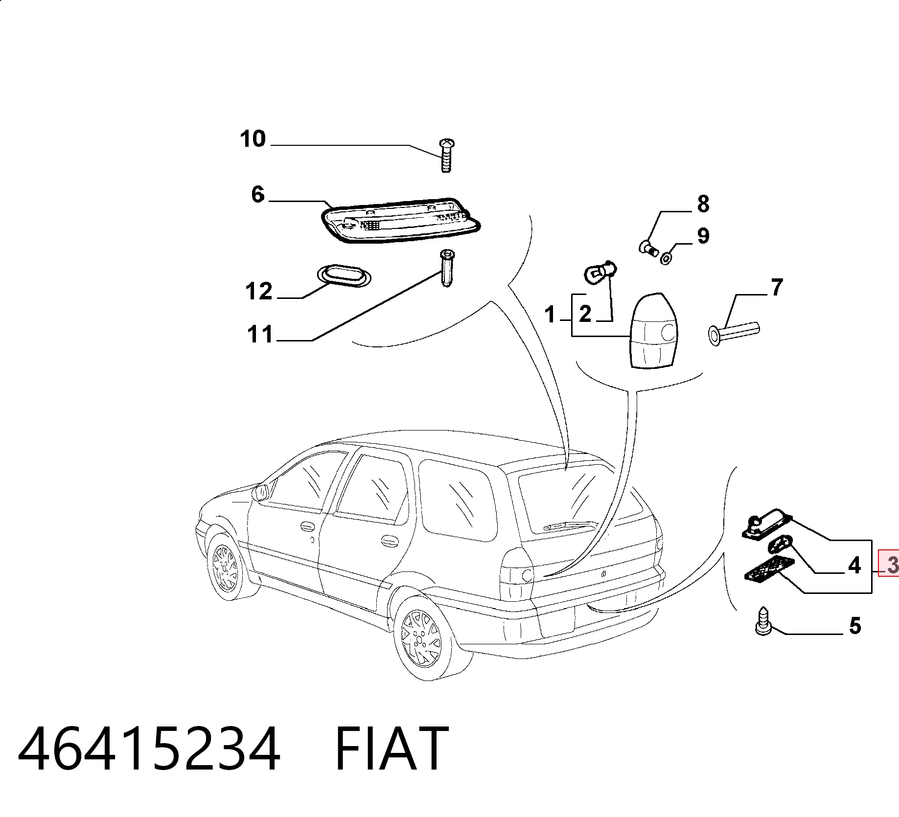 Comprar Luz de matrícula trasera Fiat Palio  178DX a bajo precio