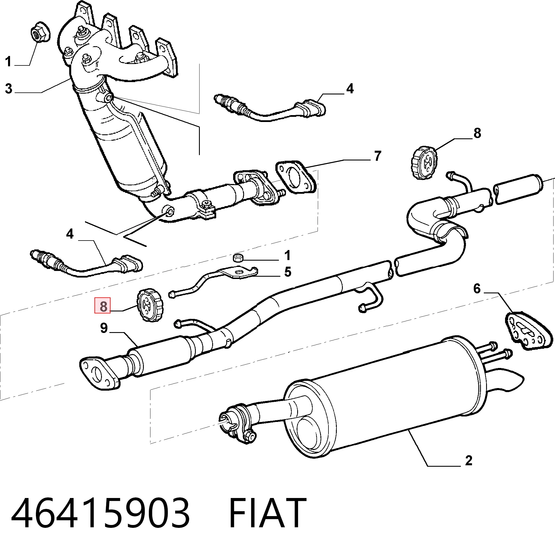 Comprar Soporte de tubo de escape 2  DY