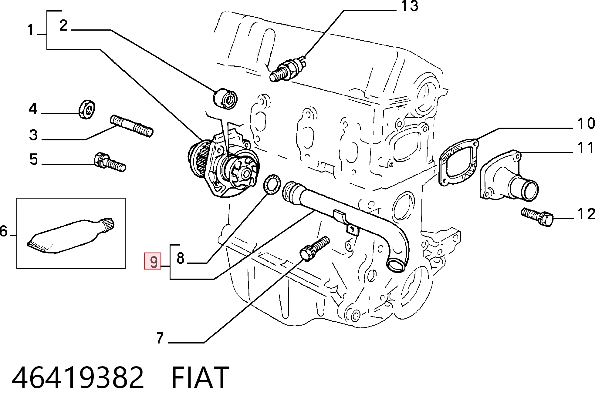 Comprar Manguera (tubo) del sistema de refrigeración Fiat Brava  182 a bajo precio