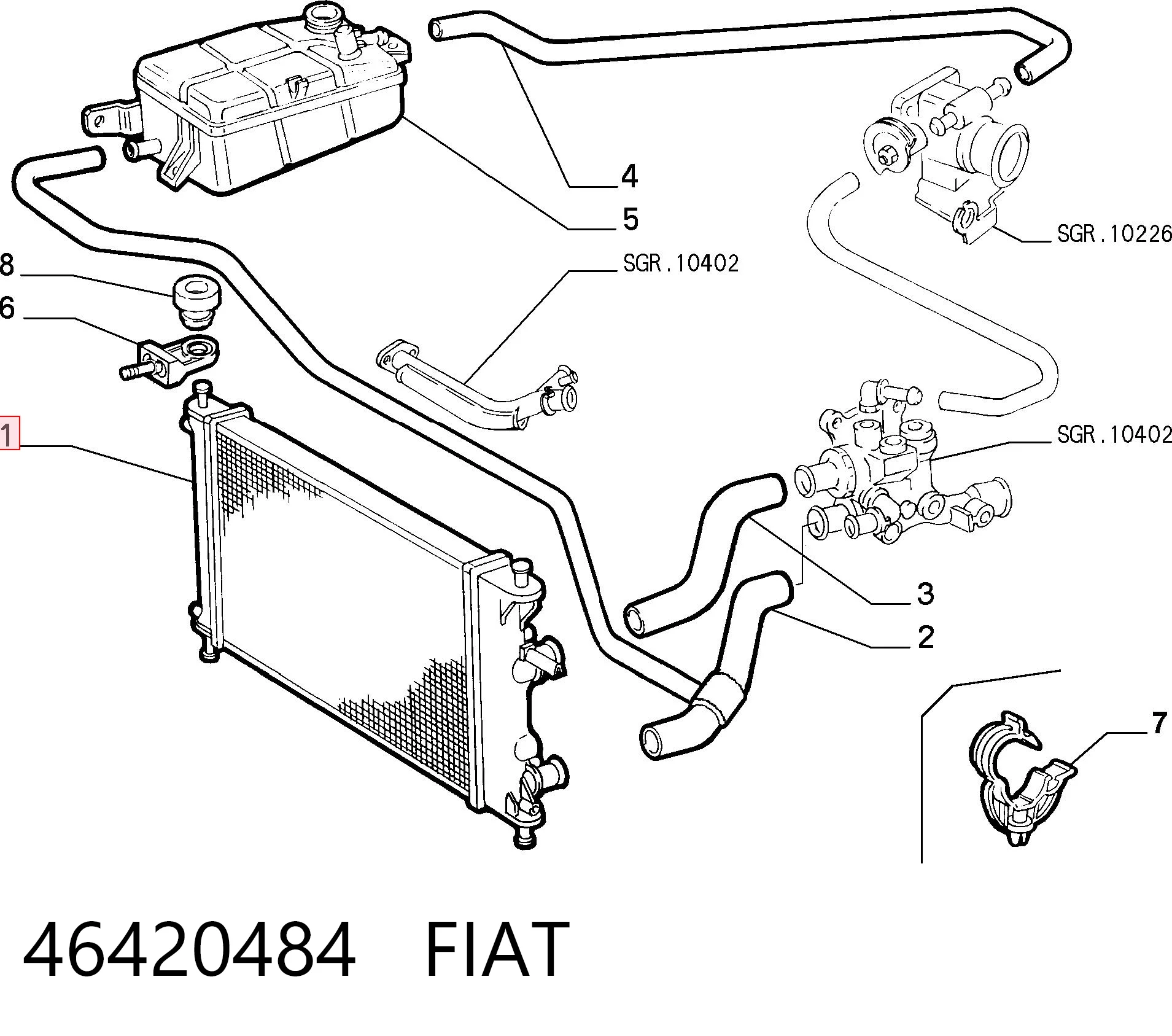 Refrigeración del motor Fiat Bravo  (1995-2001)