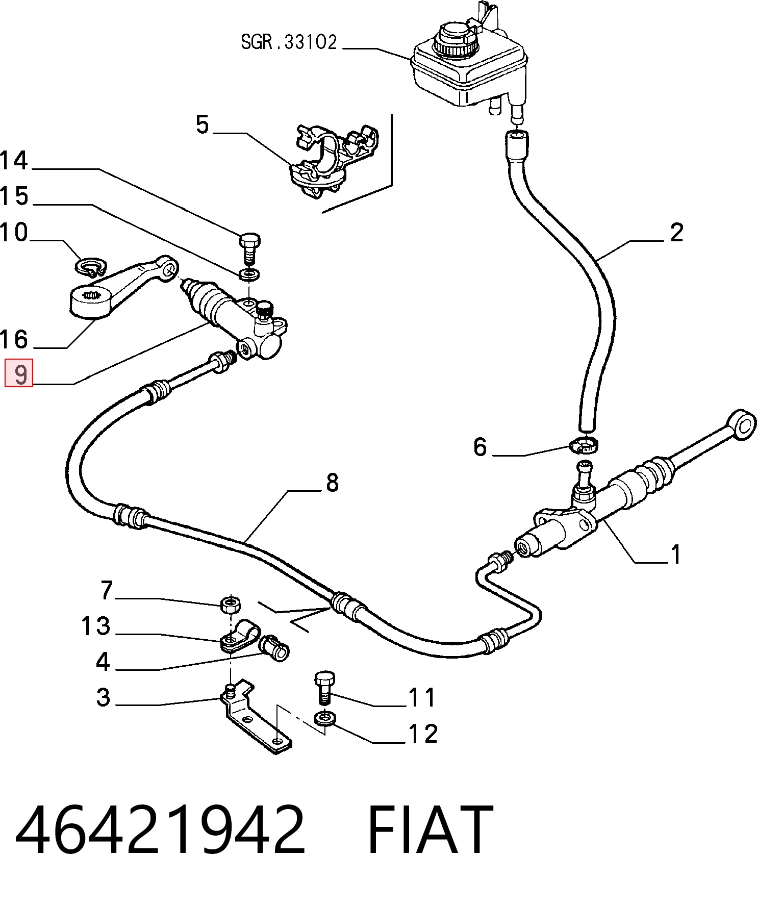 Cilindro receptor de embrague Fiat Palio  (1996-2026)