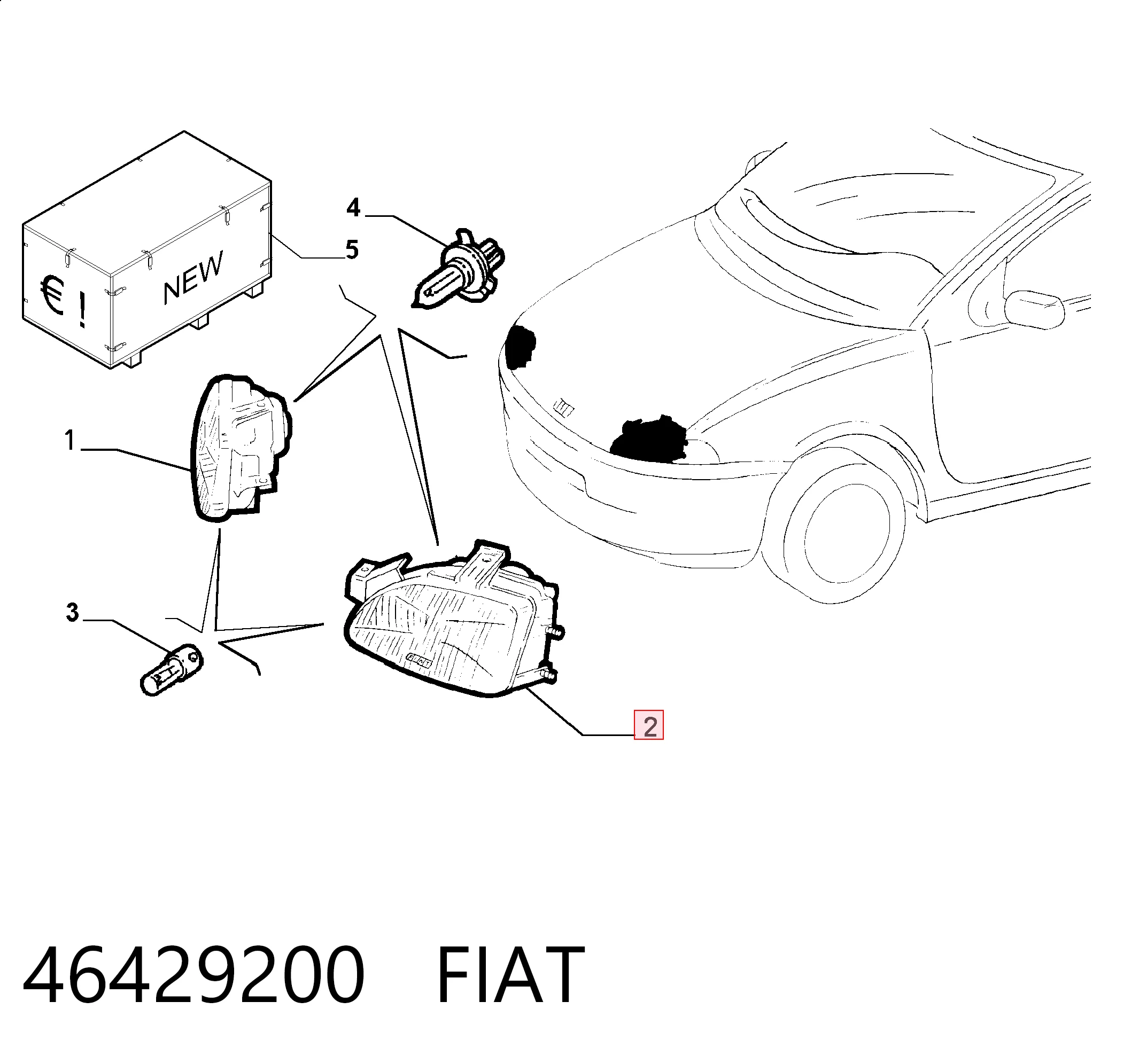 Luz frontal Fiat Punto I (176)