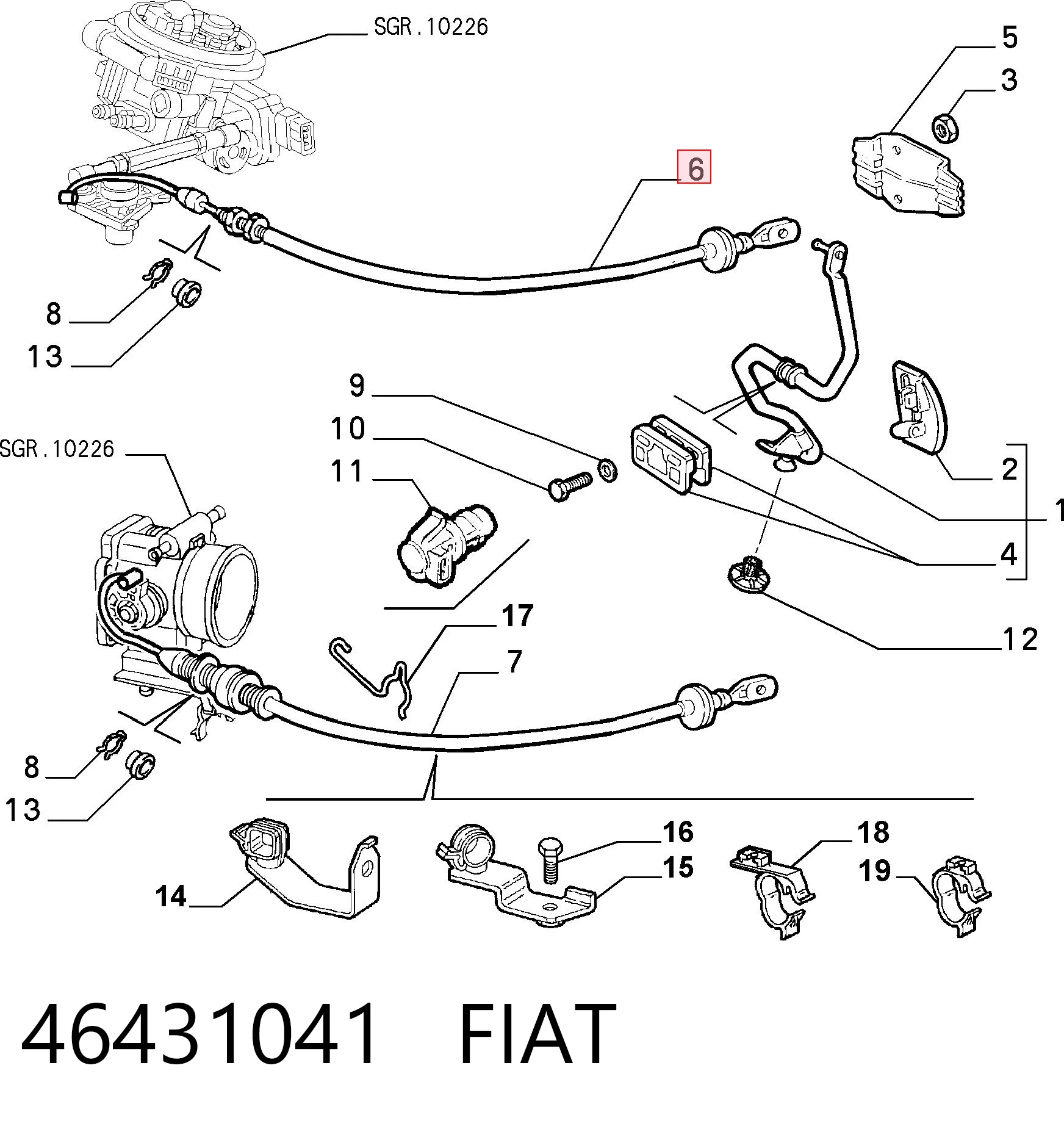 Comprar Cable del acelerador Fiat Bravo  182 a bajo precio