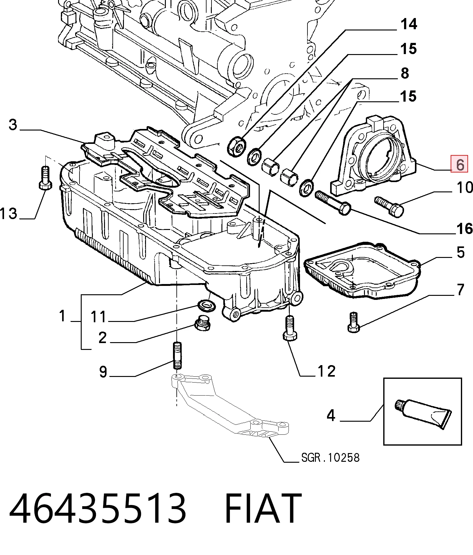 Precio del repuesto Retén cigueñal Punto I hatchback