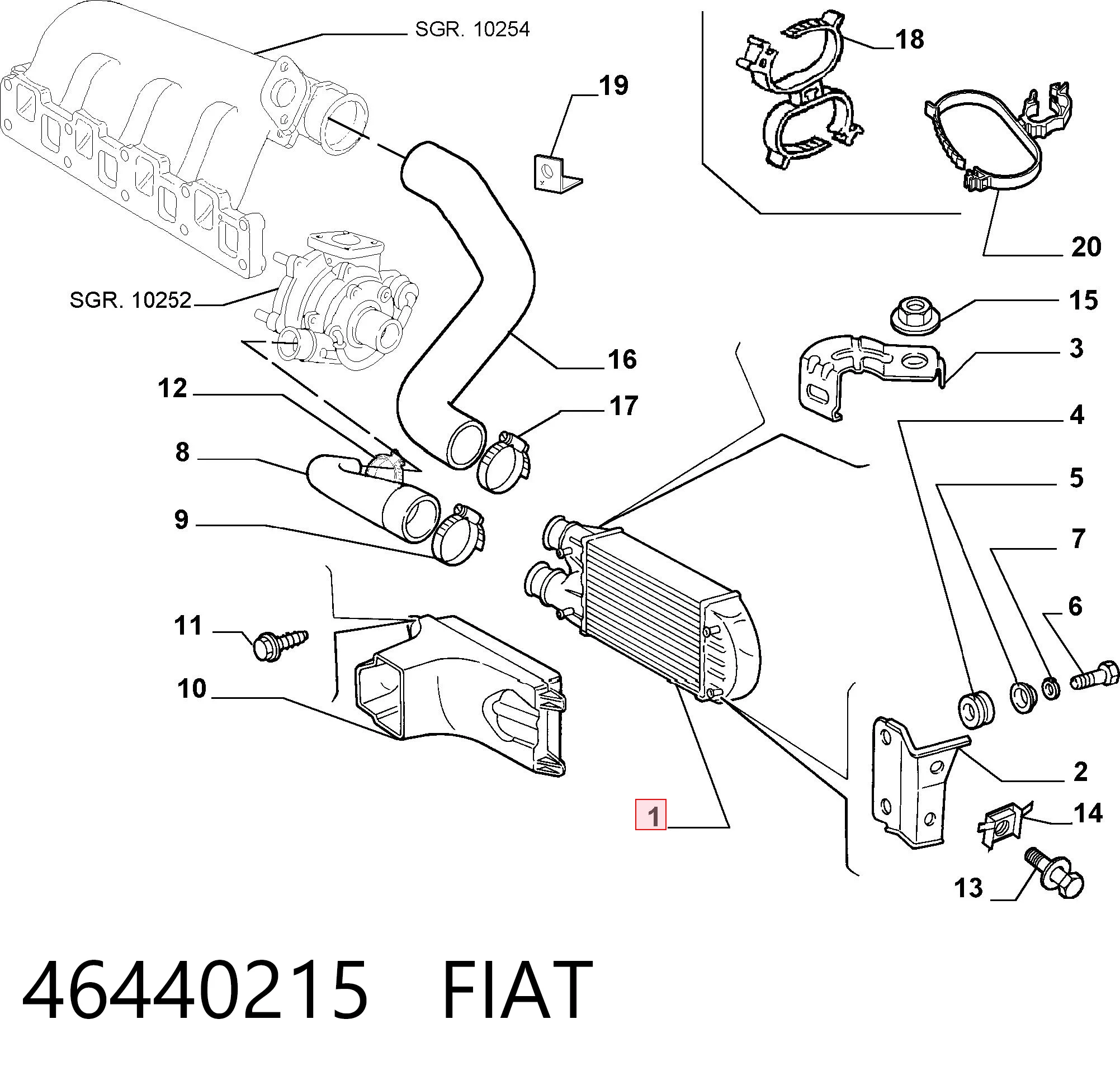 Enfriador de aire de admisión Fiat Brava hatchback comprar en España