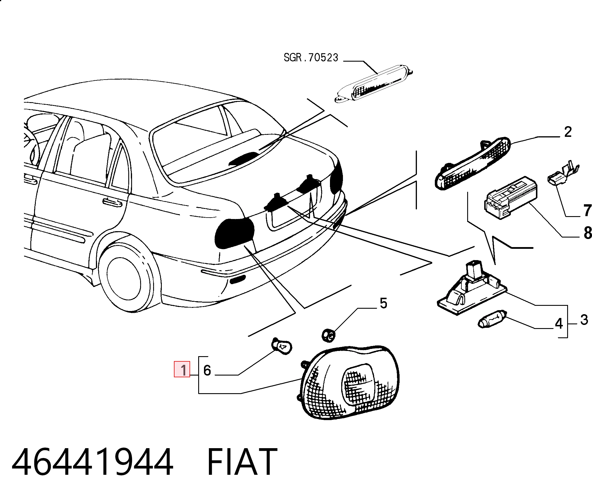 08349 Magneti Marelli Piloto trasero derecho