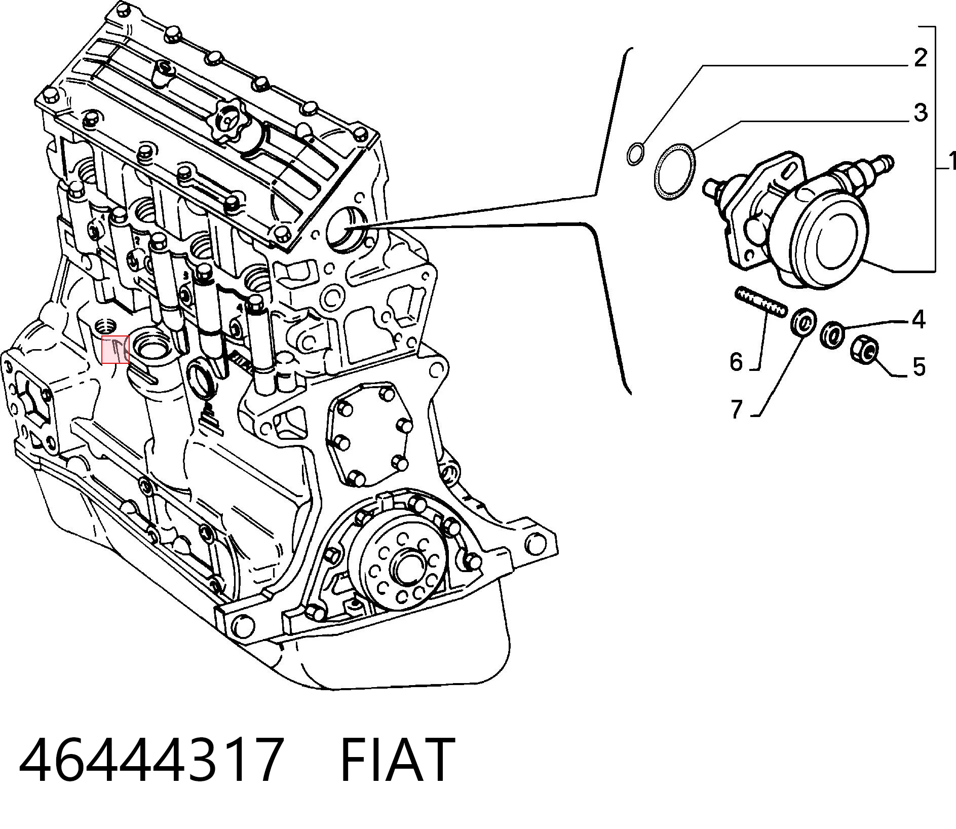 46444317 Fiat/Alfa/Lancia Bomba de vacío de frenado