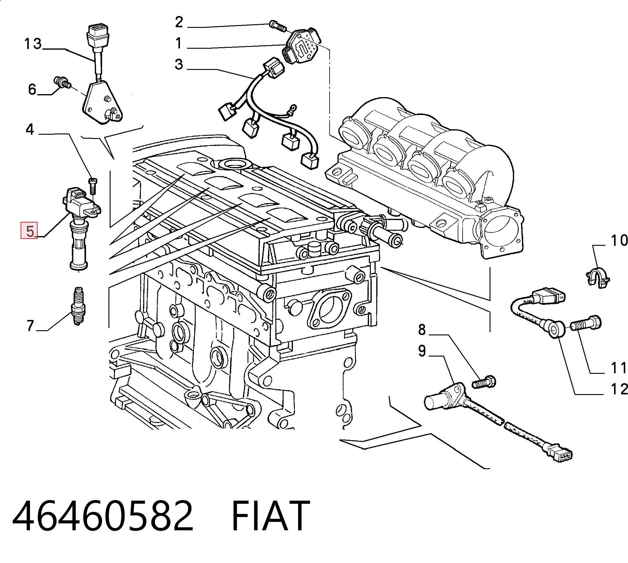 46460582 Fiat/Alfa/Lancia Bobina de ignición