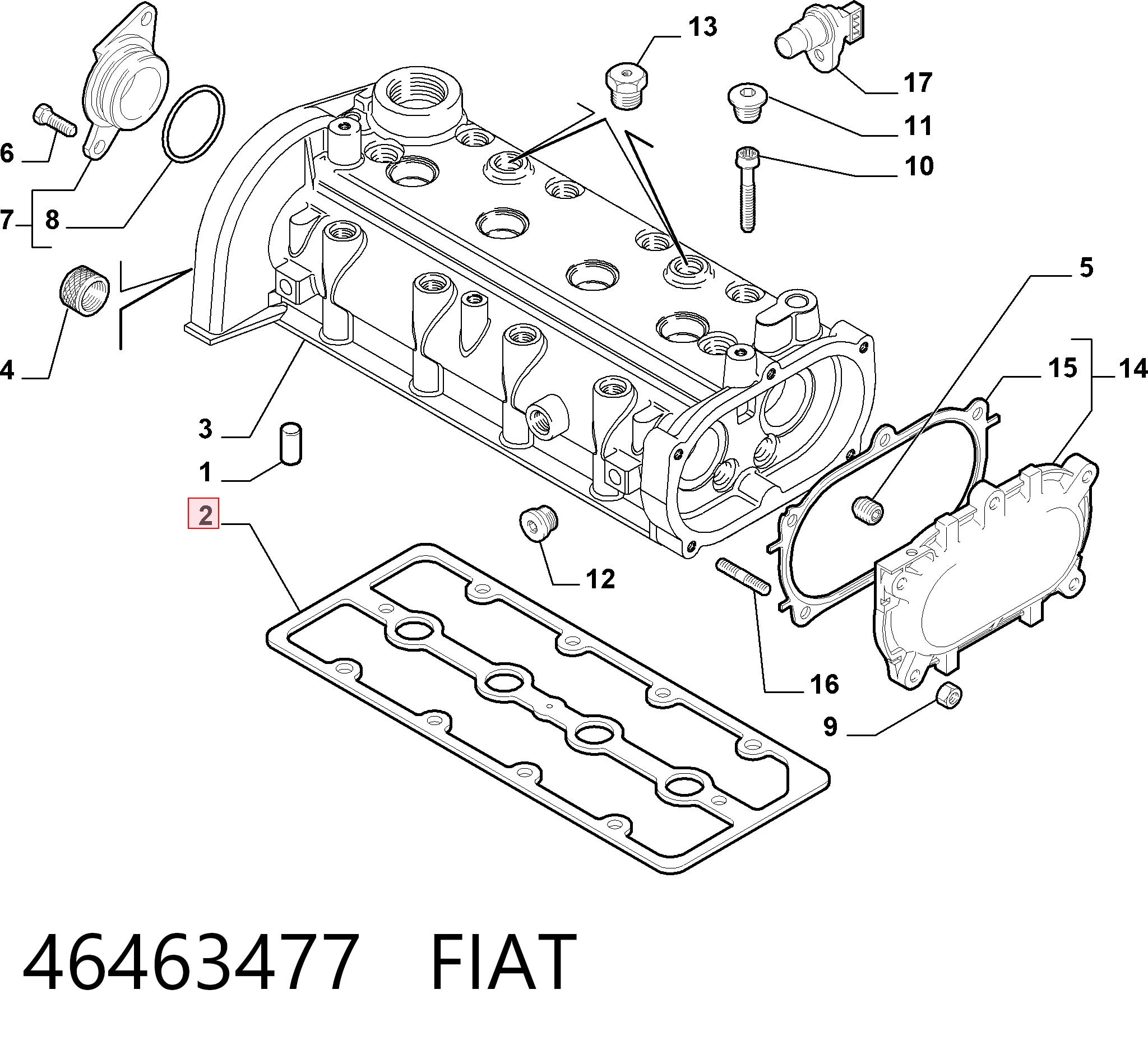 Comprar Junta tapa de balancines Fiat Punto  176C