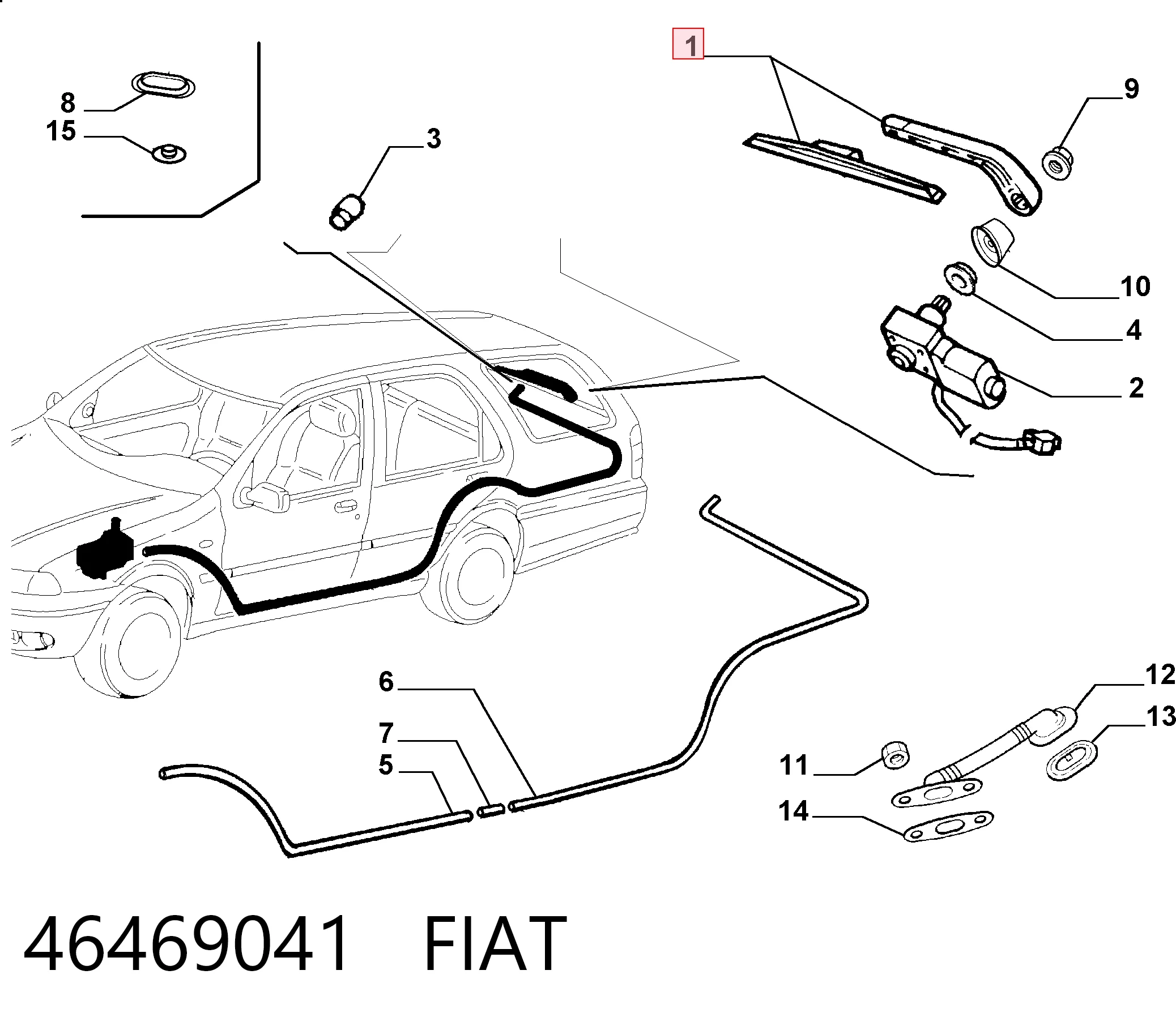 Limpiaparabrisas posterior Fiat Palio  (178DX)