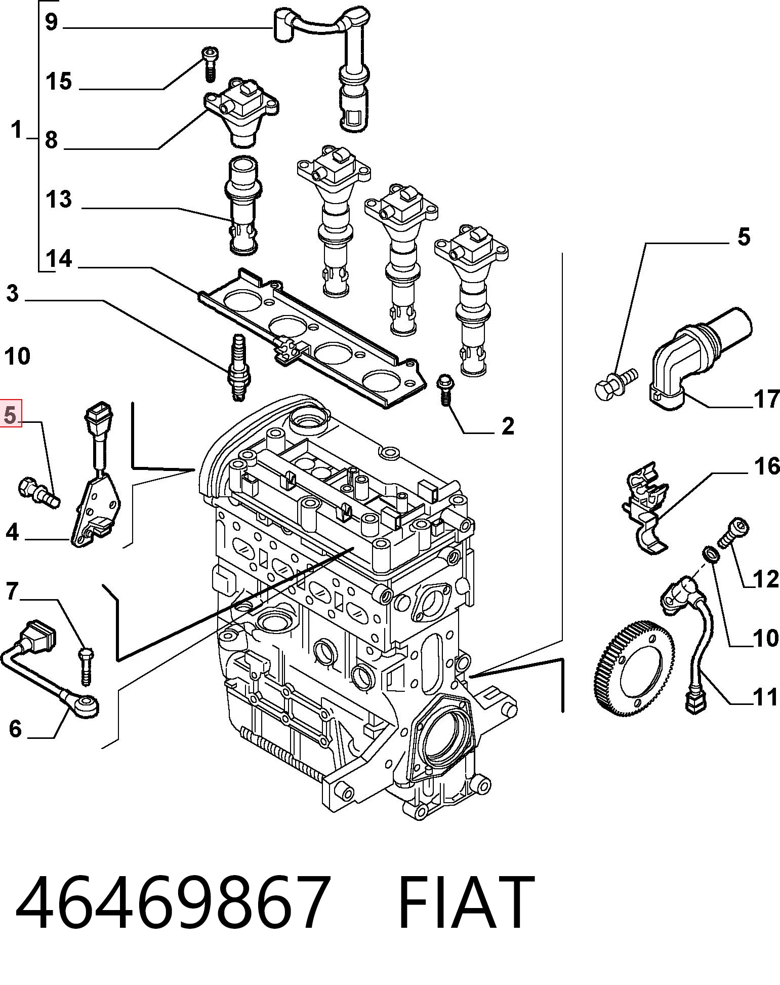 Sensor de detonacion para Alfa Romeo 147 937