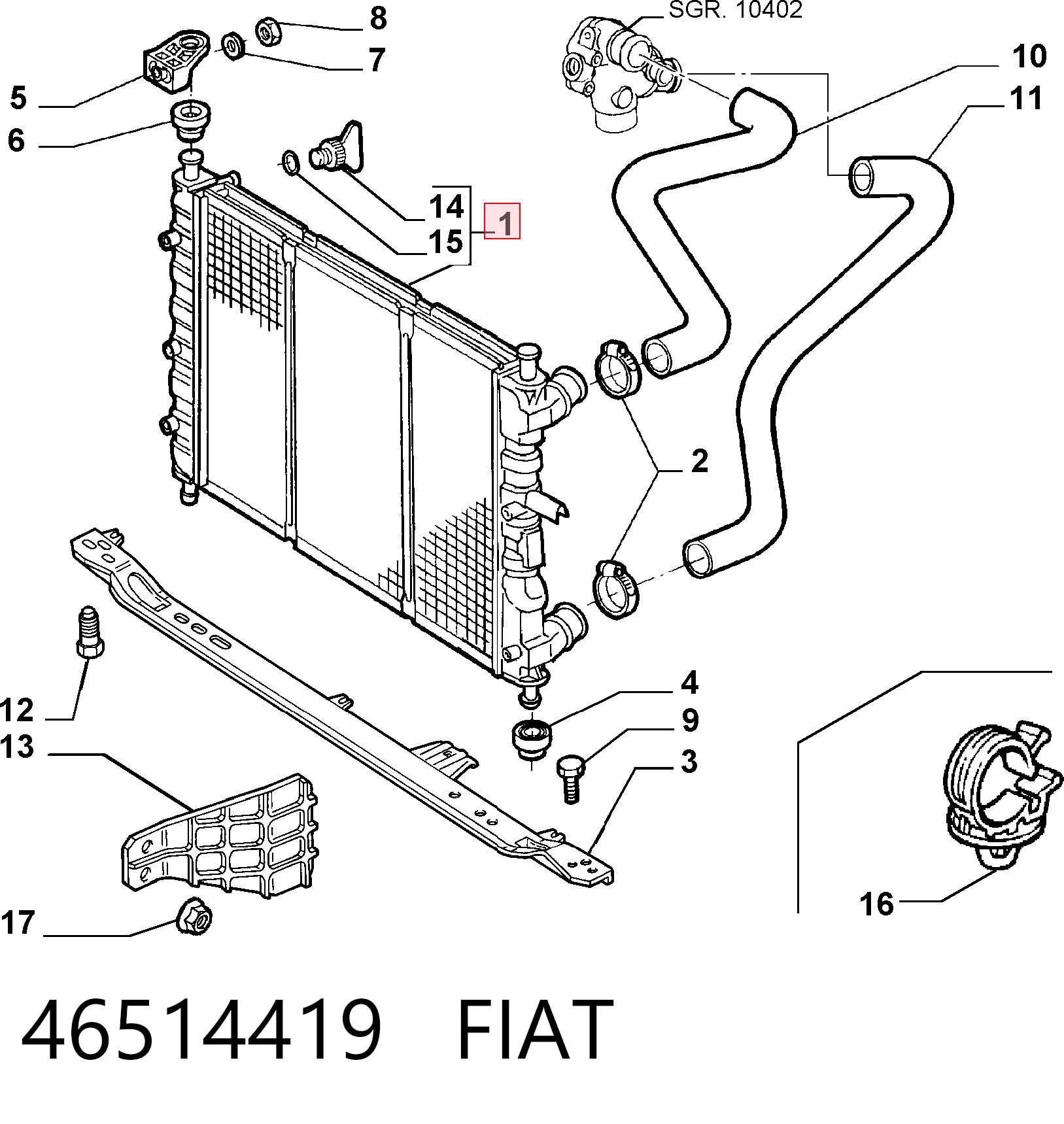 Comprar BM165 Magneti Marelli Radiador de auto