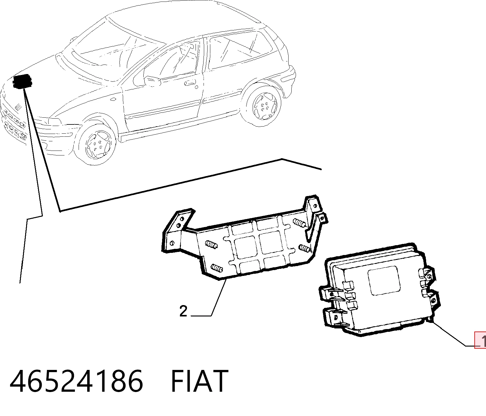 Centralina Del Motor para Fiat Punto I 176