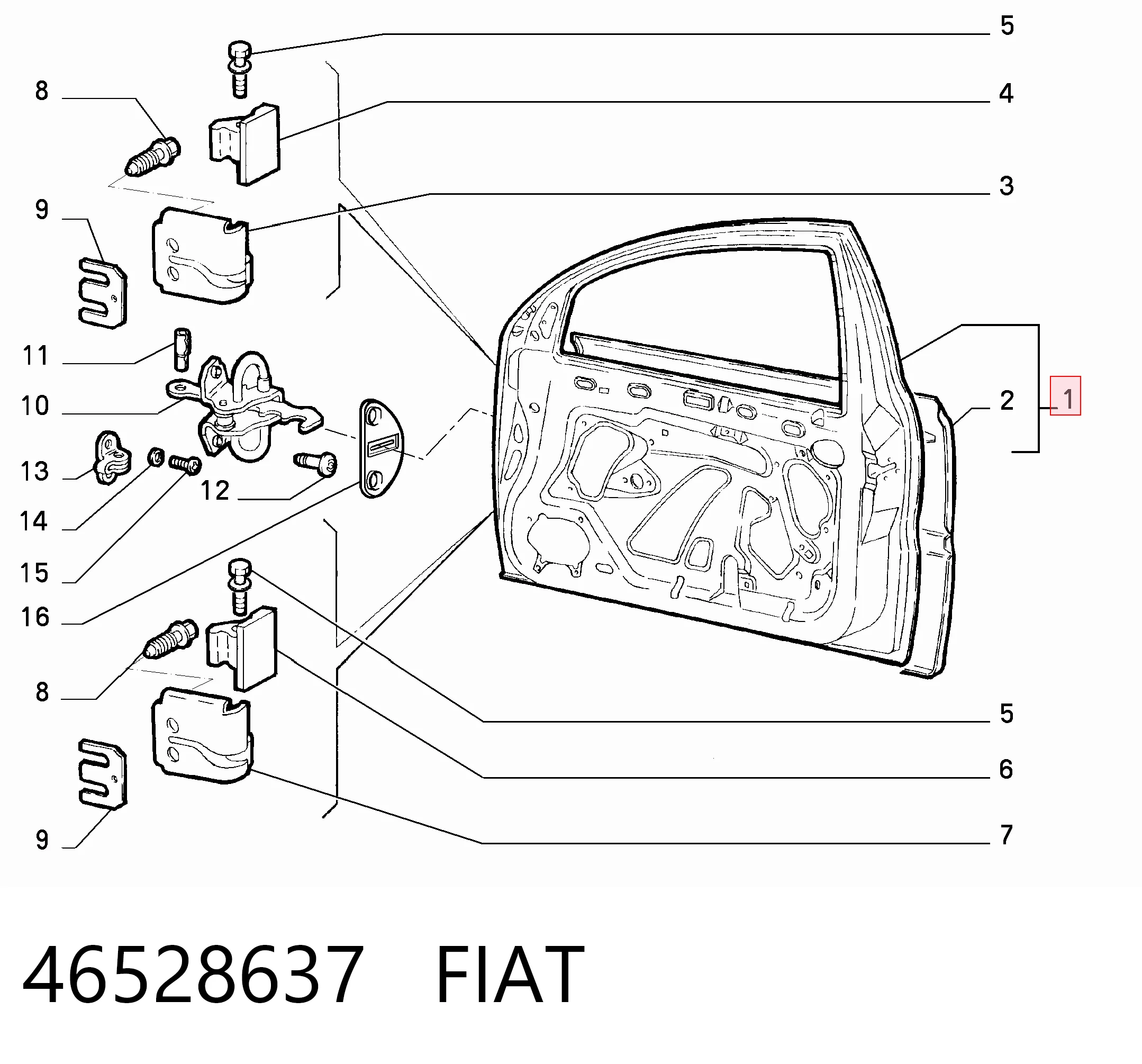 Comprar Puerta delantera izquierda Fiat Bravo  182 a bajo precio