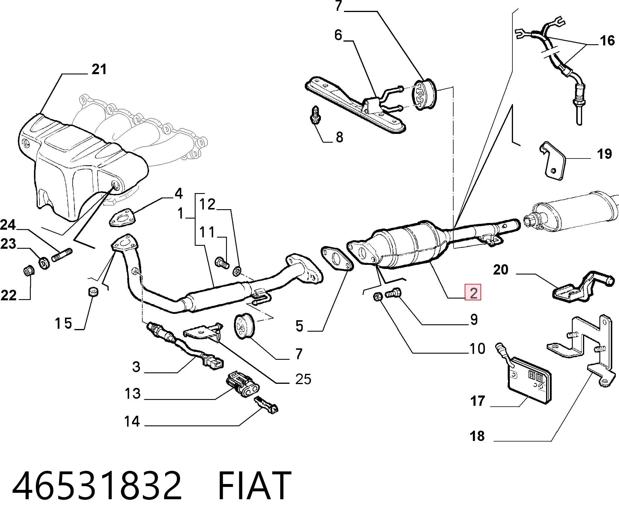  Catalizador Fiat Punto 1
