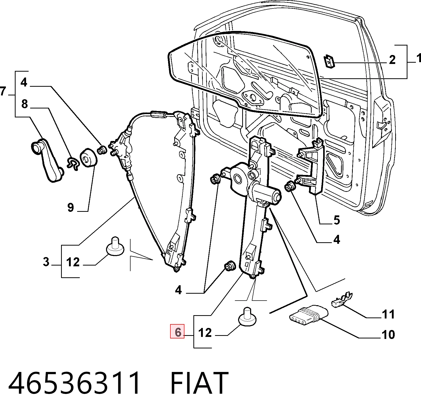Elevalunas eléctrico Fiat Punto II furgoneta comprar en España