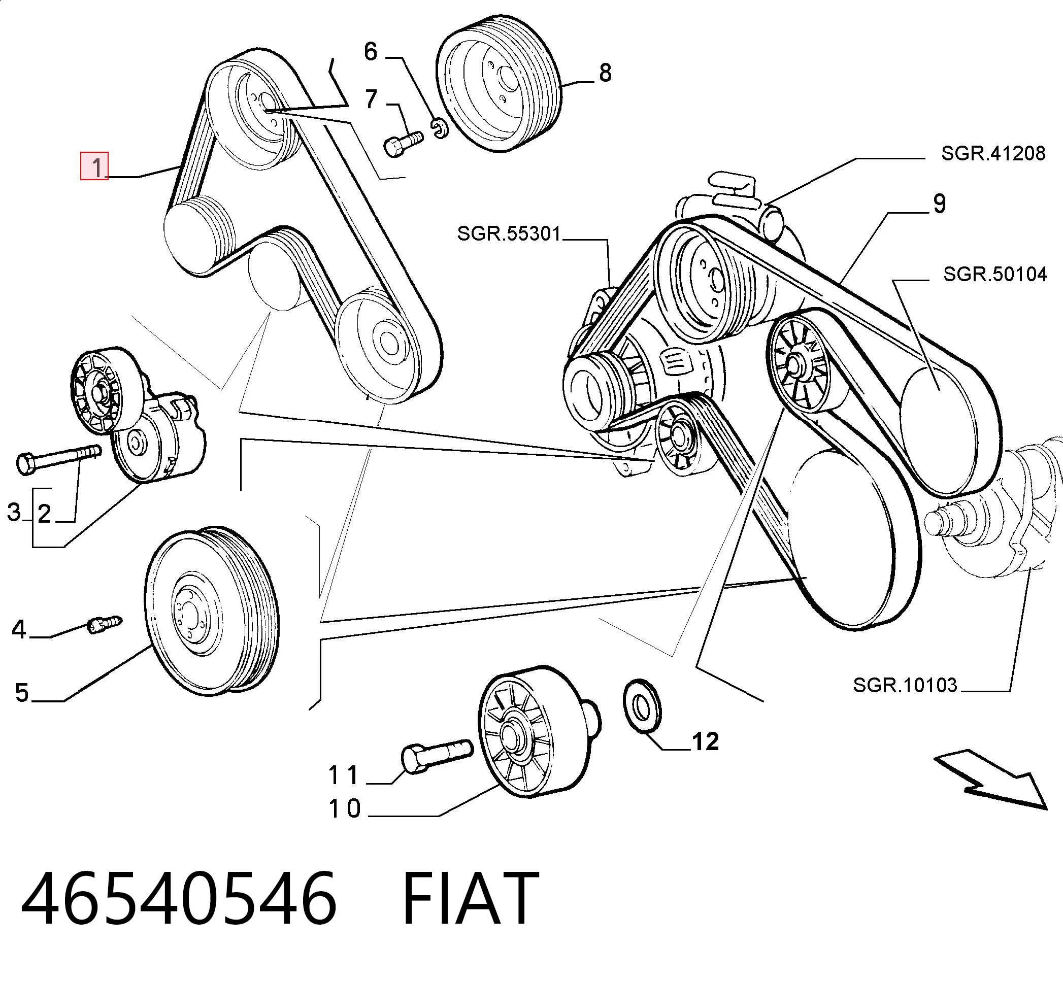 46540546 Fiat/Alfa/Lancia