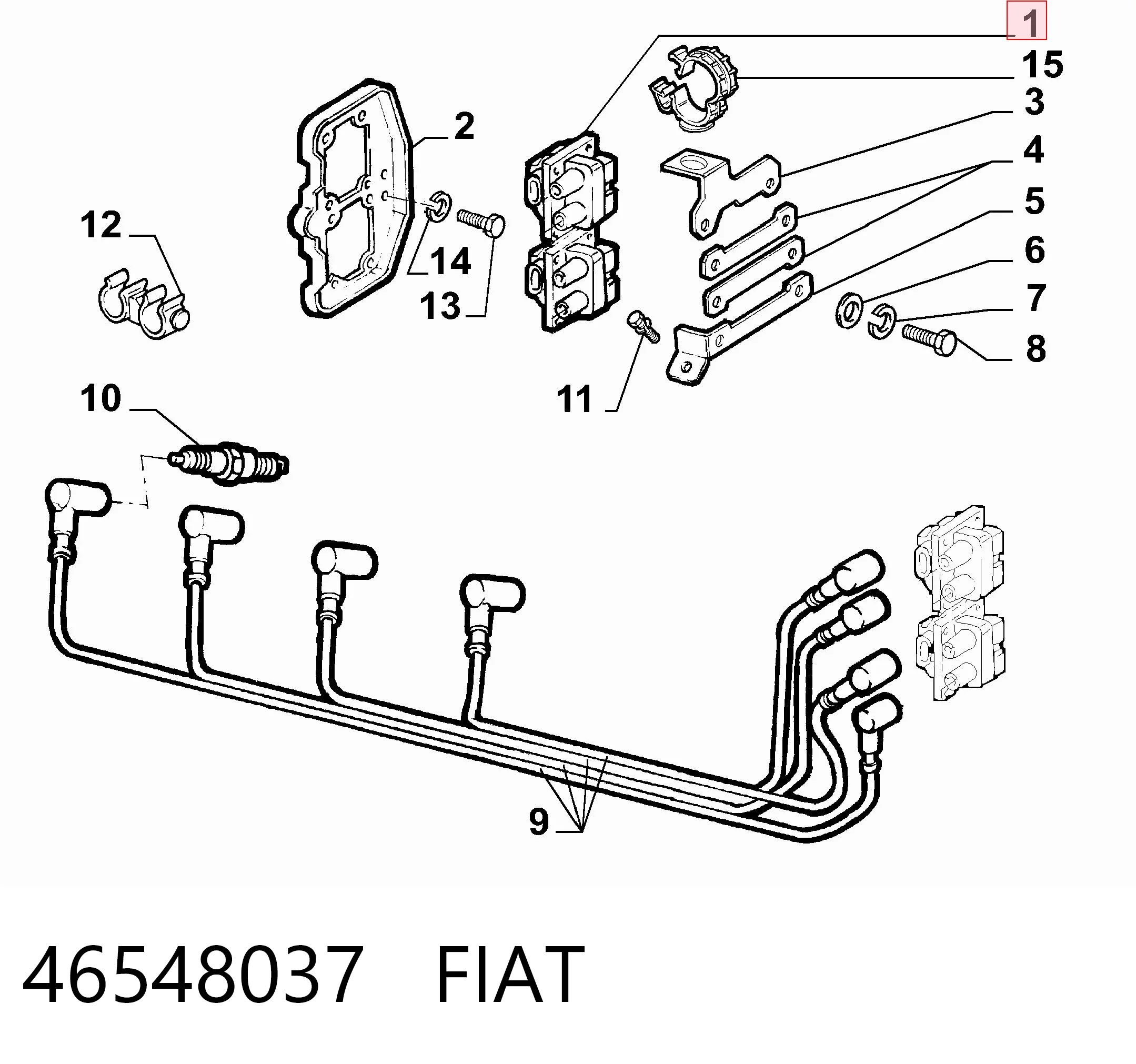 46548037 Fiat/Alfa/Lancia Bobina de ignición