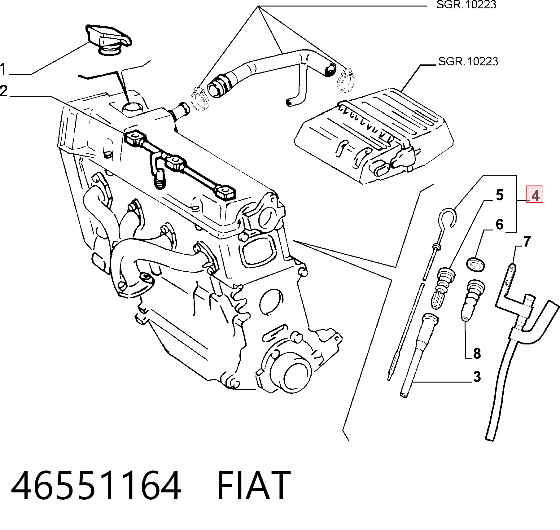 Varilla de nivel de aceite Punto I hatchback (1993-1999) original desde 15,31 €