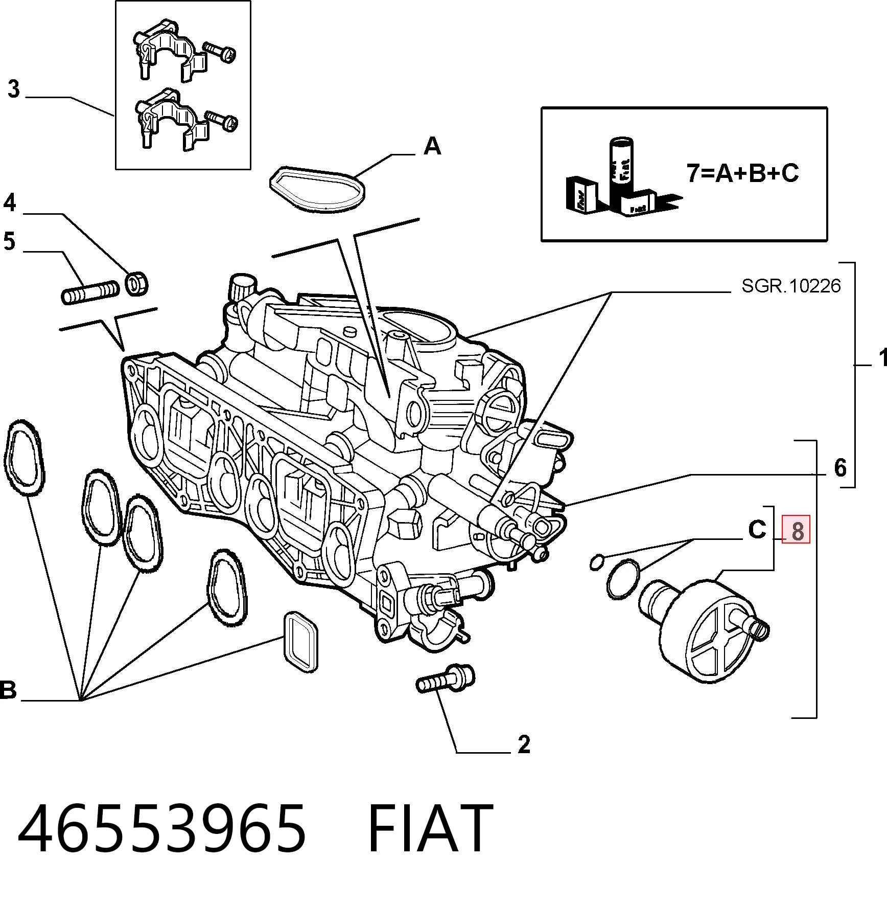 46553965 Fiat/Alfa/Lancia Regulador de ralentí