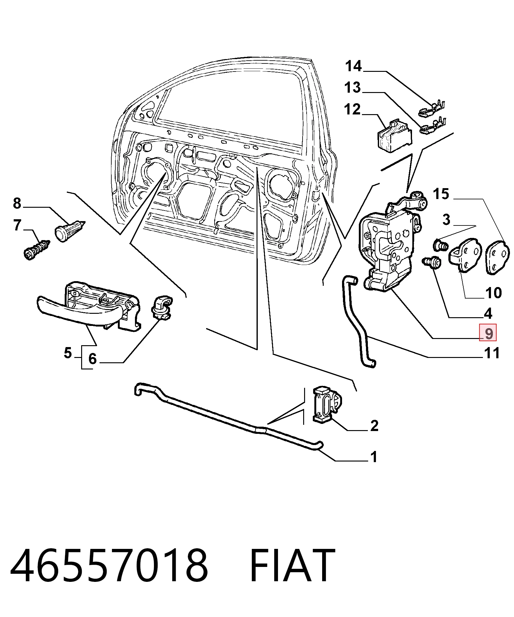 Cerradura de puerta Alfa Romeo 147 (2001-2010)