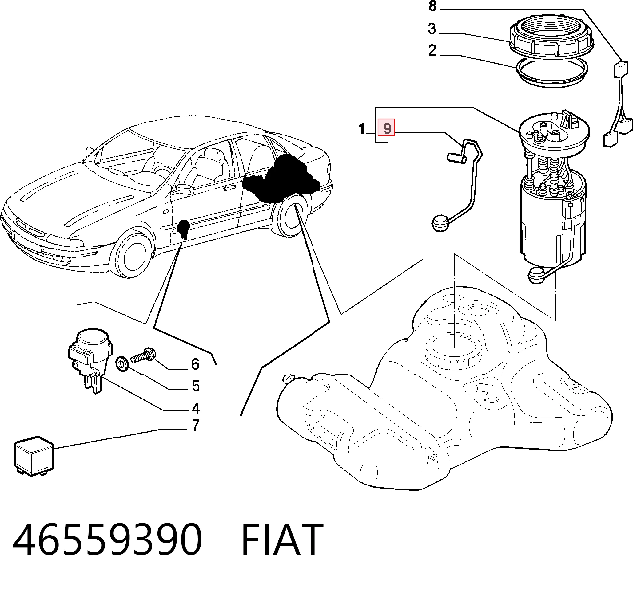 Medidor de combustible Fiat Brava  (1995-2001)