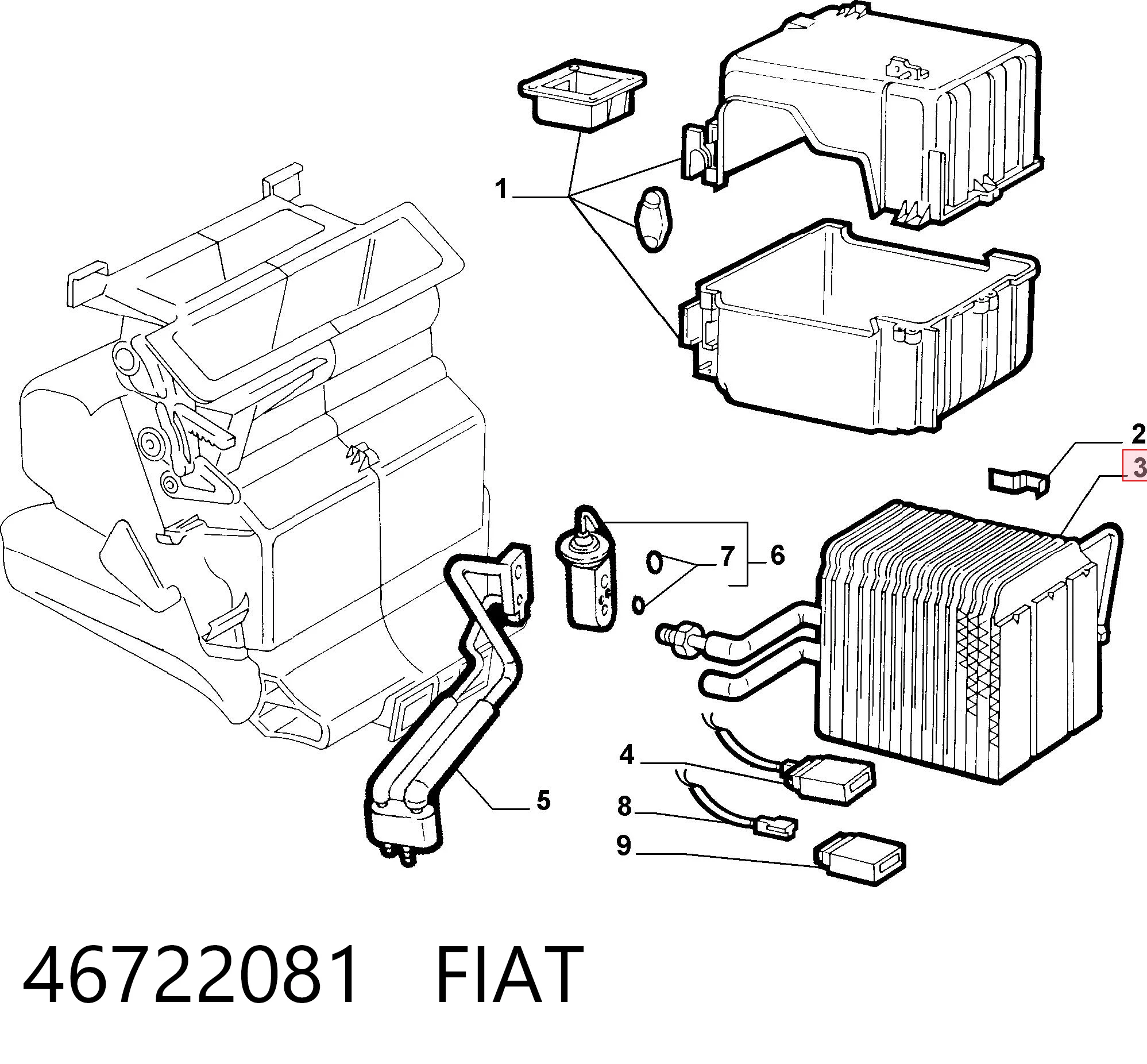 Comprar Evaporador de aire acondicionado Fiat Punto I 176 a bajo precio