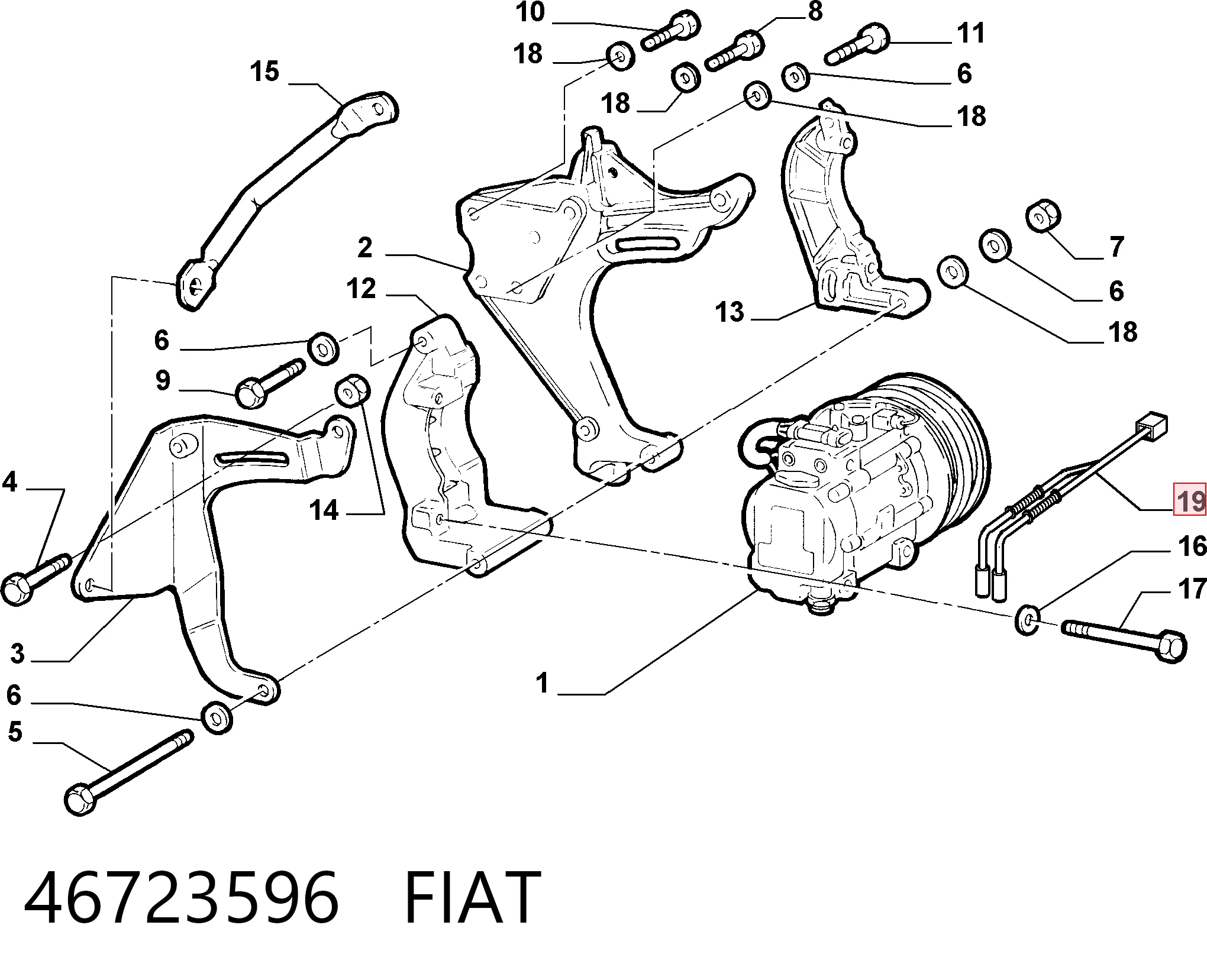 Compresor climatizador Fiat Punto (1994-2000)