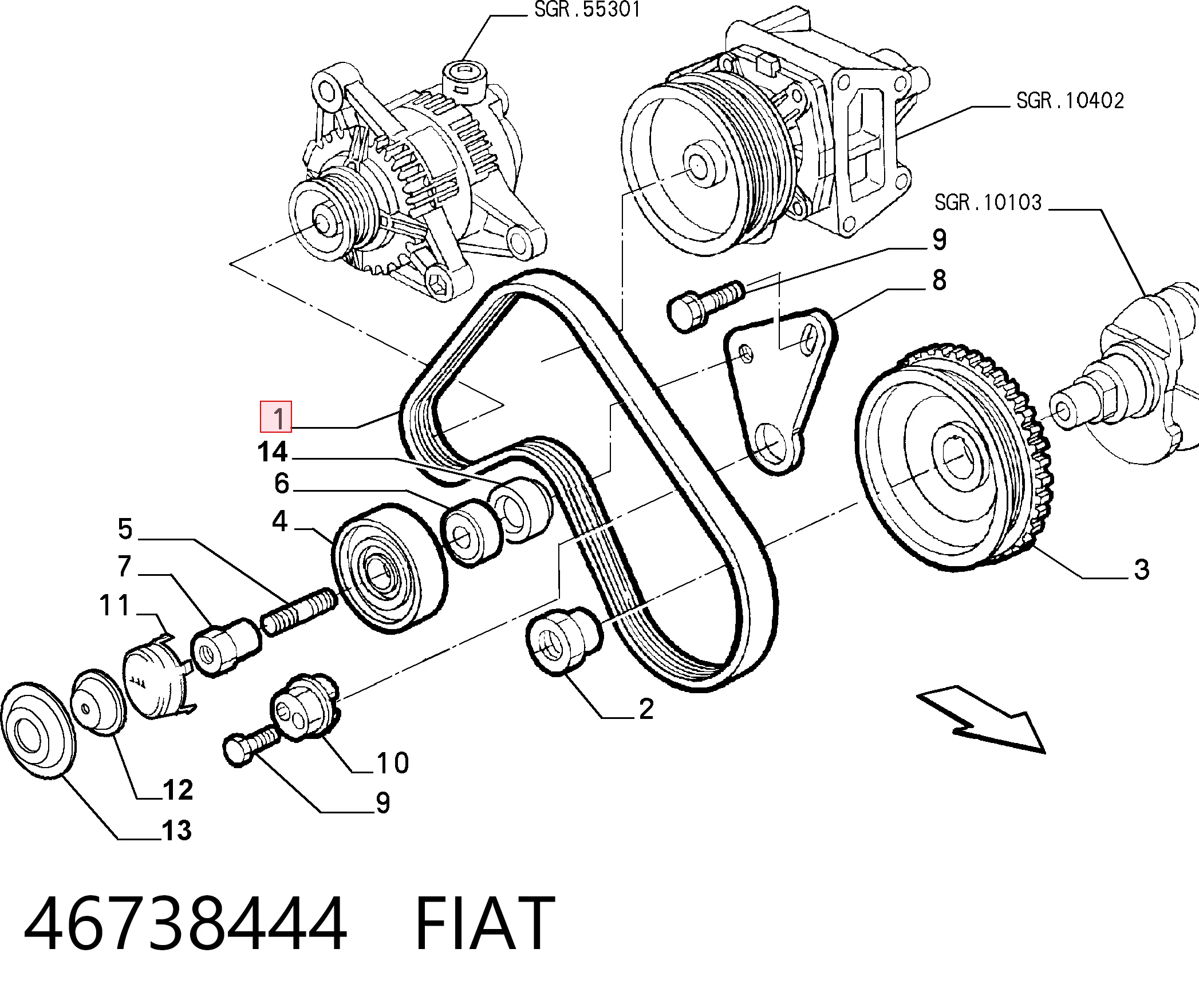 46738444 Fiat/Alfa/Lancia
