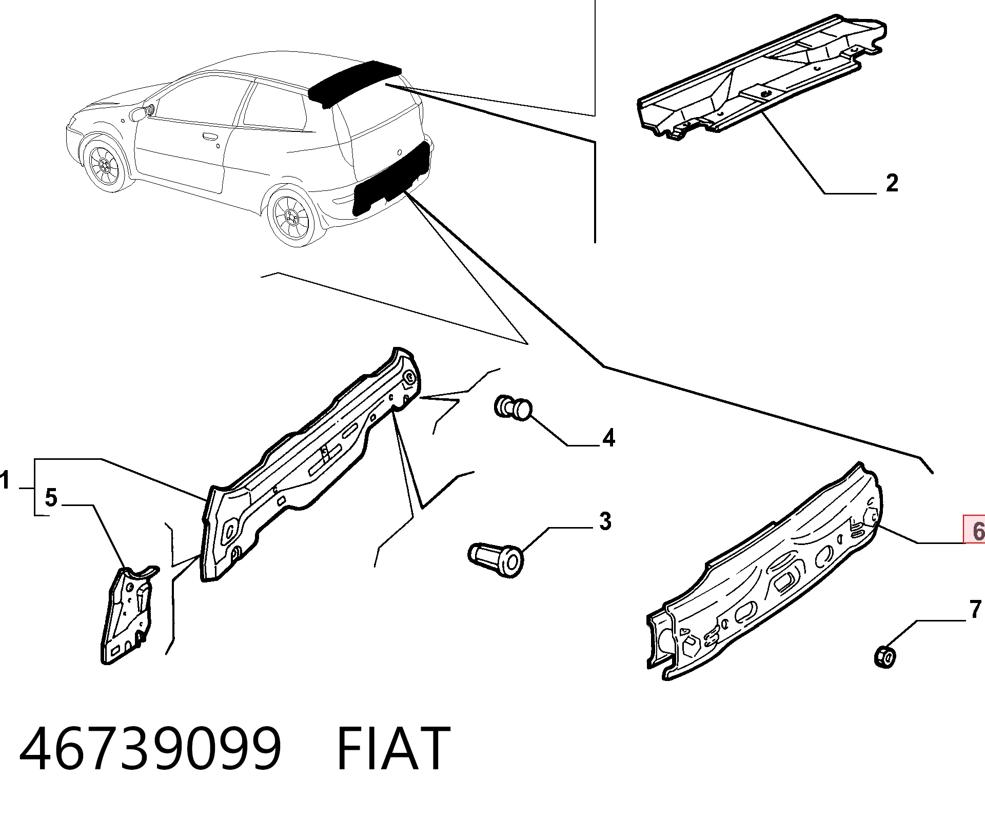 Comprar Refuerzo de parachoques delantero Fiat Punto II 188AX a bajo precio