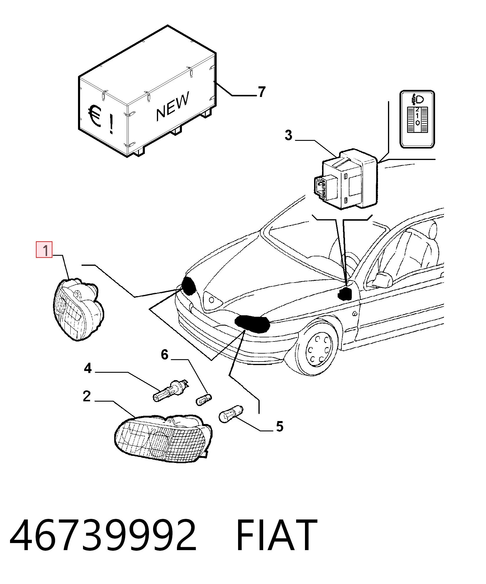 Comprar Faro derecho Alfa Romeo 146  930 a bajo precio