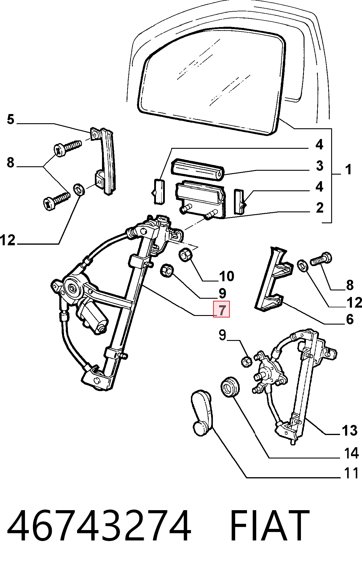 Comprar Mecanismo de elevalunas delantero derecha Alfa Romeo 146  930