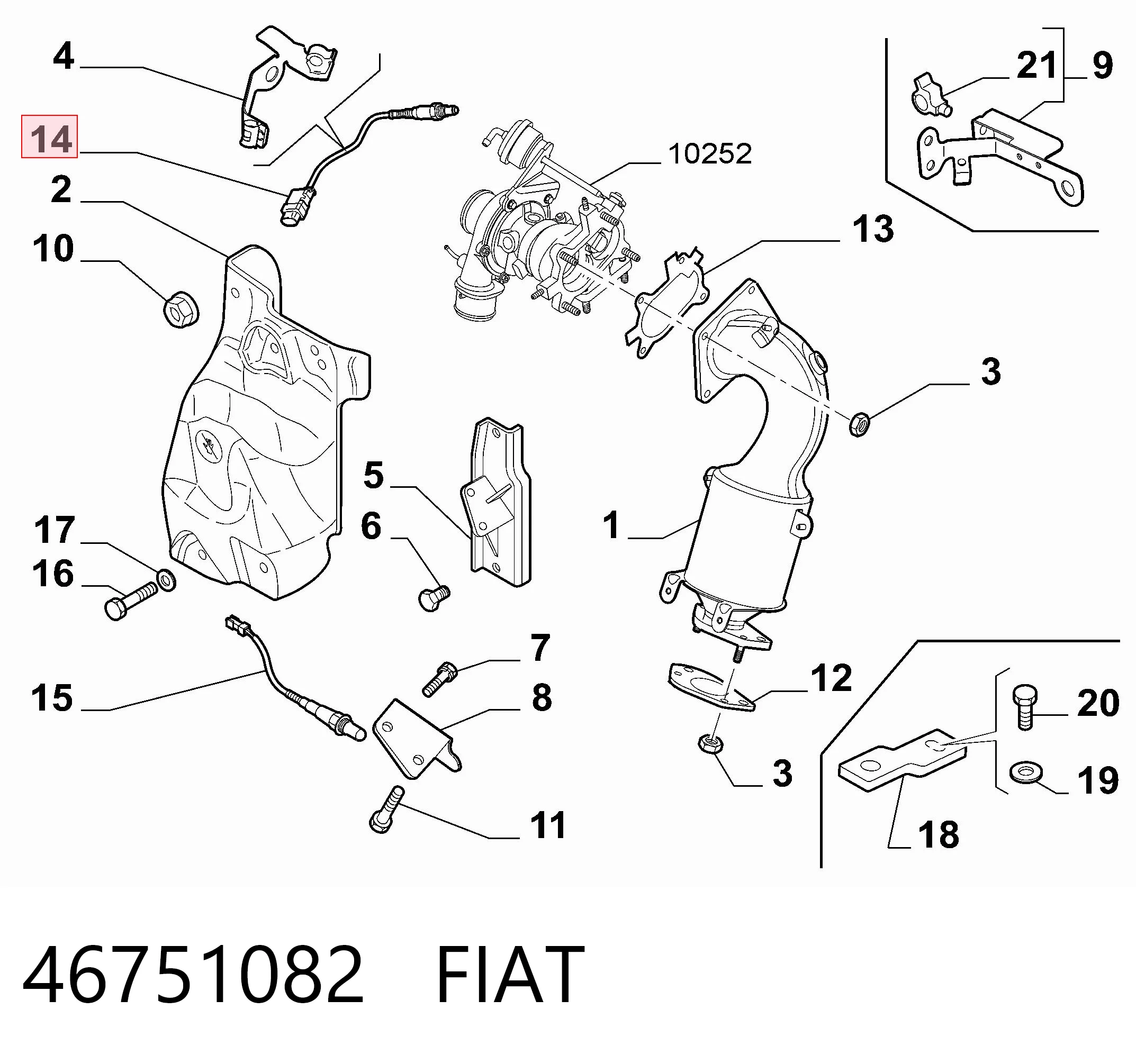 46751082 Fiat/Alfa/Lancia Sonda lambda (NOx, O2)