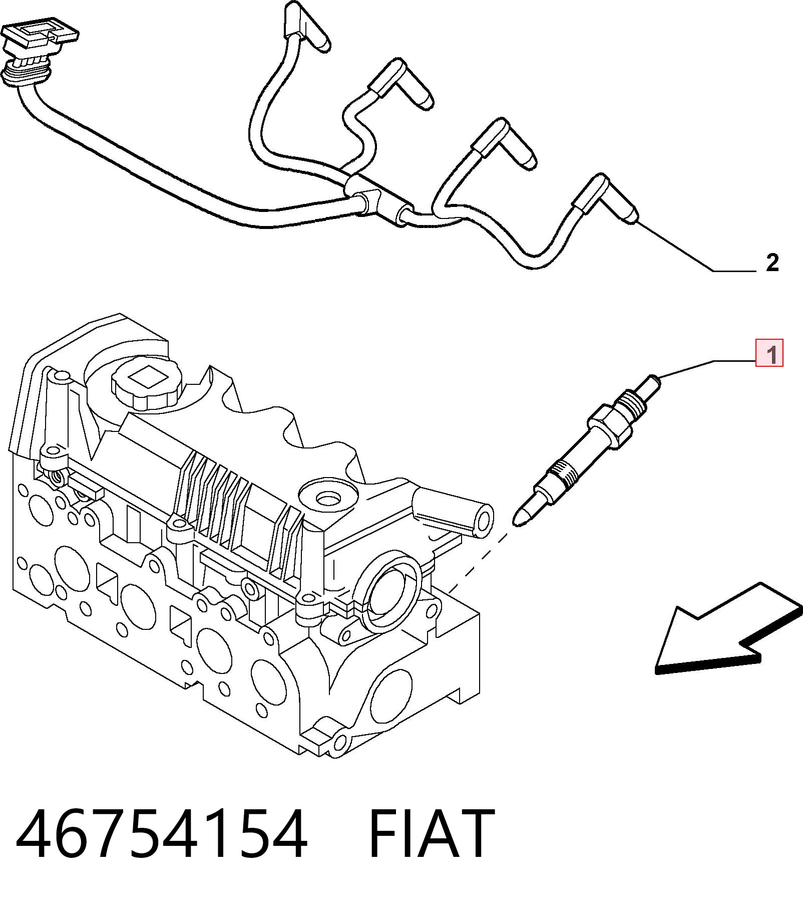 46754154 Fiat/Alfa/Lancia Bujías de calentamiento