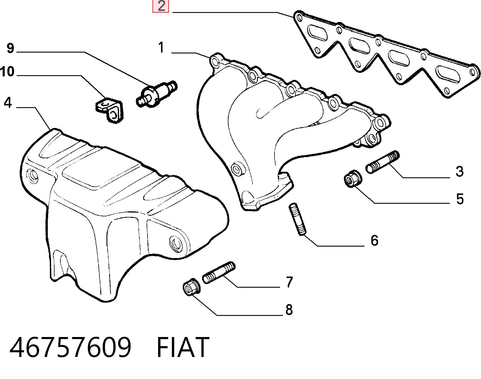 Comprar Junta de colector de escape Fiat Punto I 176 a bajo precio
