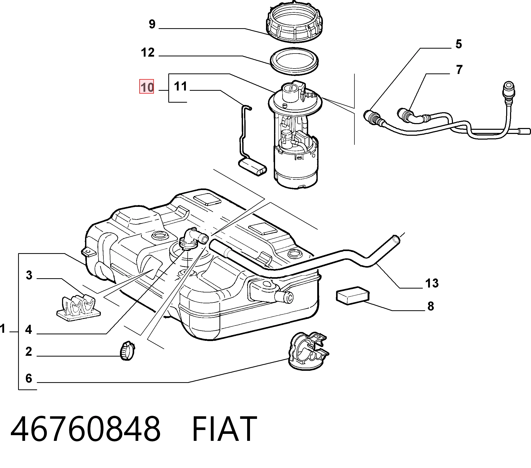 Módulo alimentación de combustible  Fiat Doblo I monovolumen (119) (2001 - 2010) precio, desde 75,50 EUR