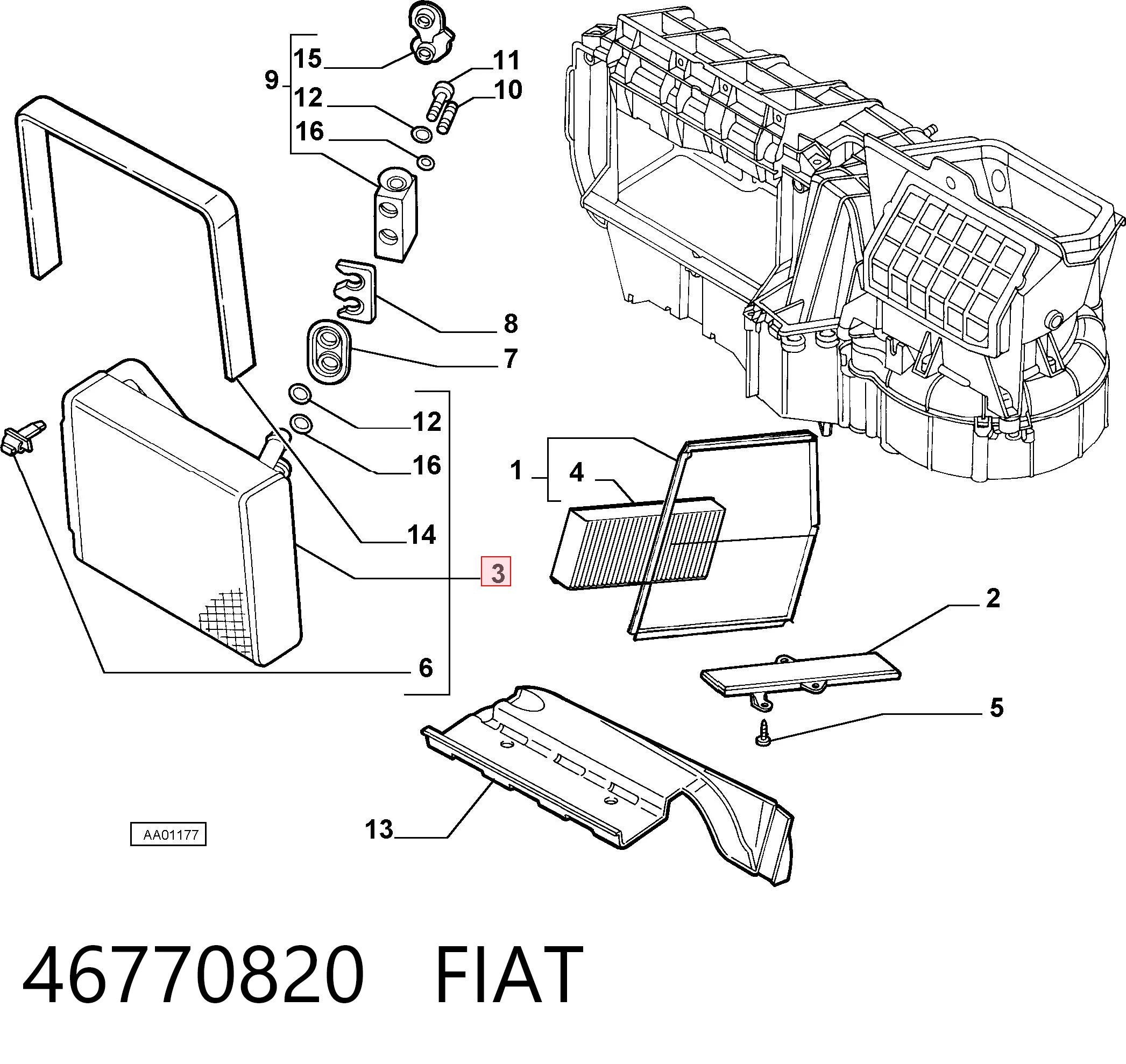 Comprar Evaporador de aire acondicionado Fiat Punto II 188 a bajo precio