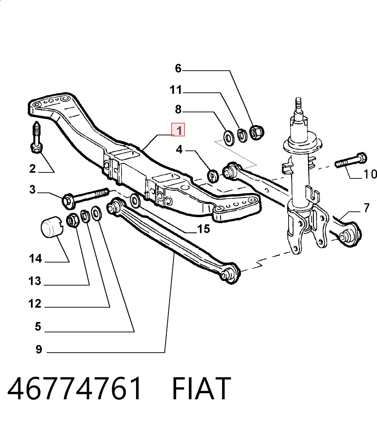 Comprar Subchasis trasero soporte motor Alfa Romeo 147  937 a bajo precio