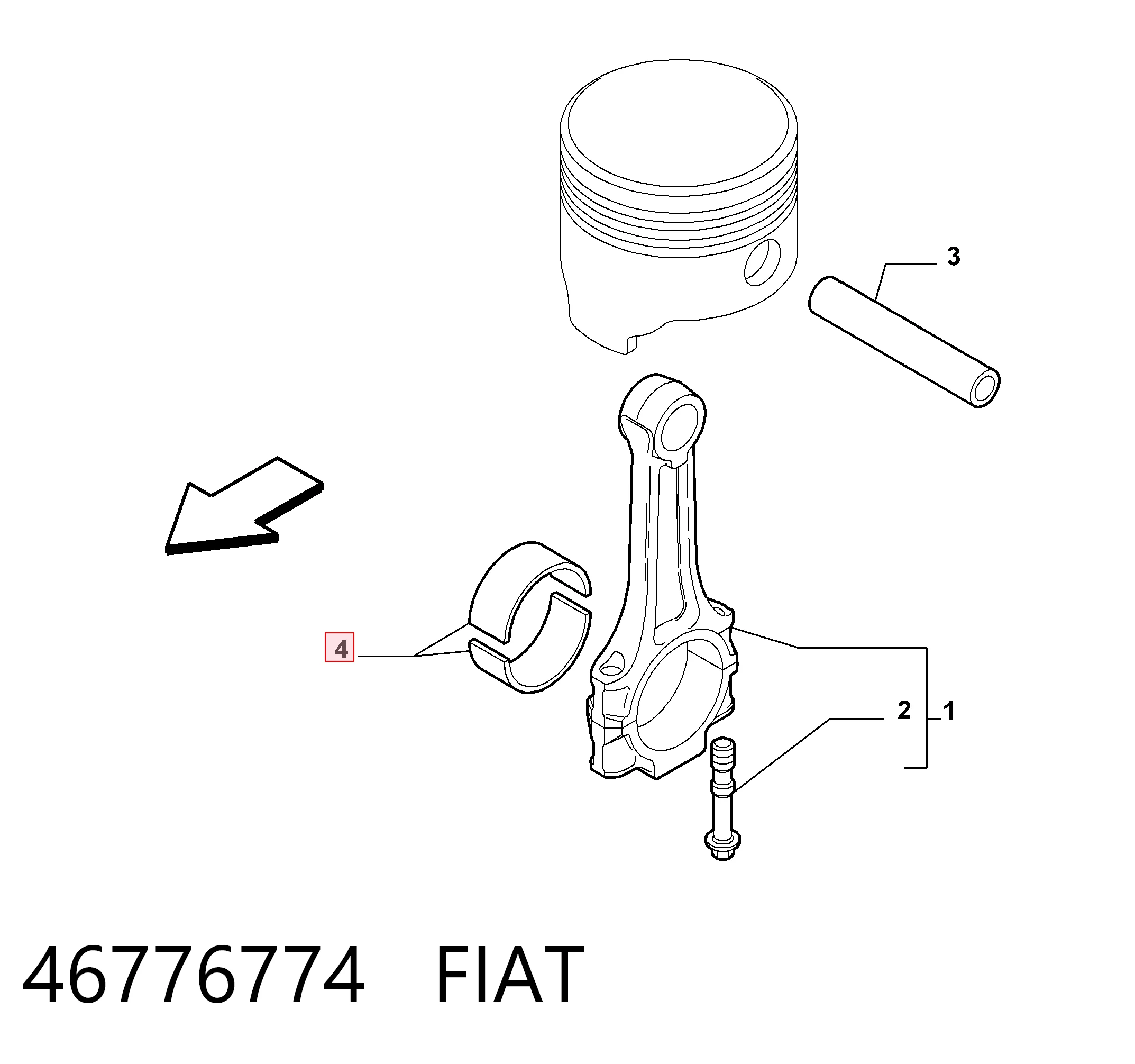 Cojinetes de biela 55209528 General Motors