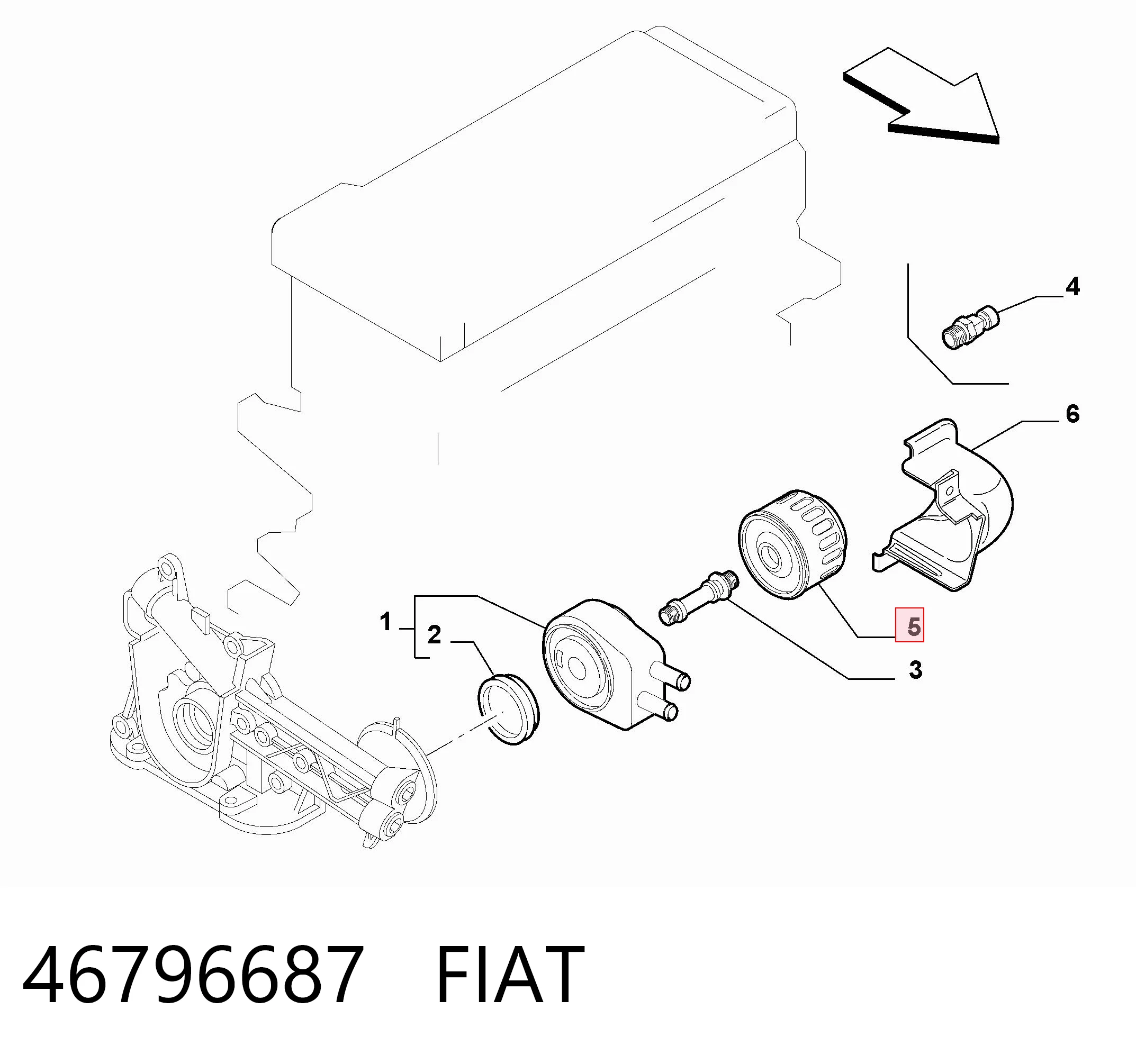 46796687 Fiat/Alfa/Lancia Filtro aceite