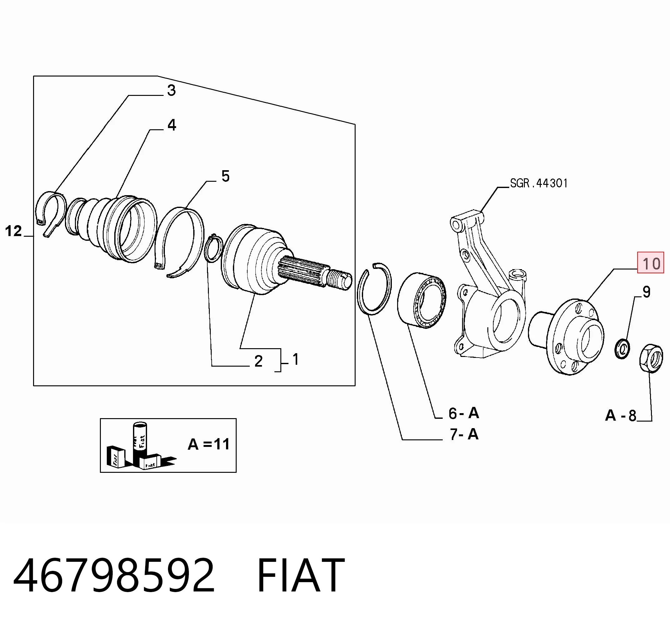 46798592 Fiat/Alfa/Lancia