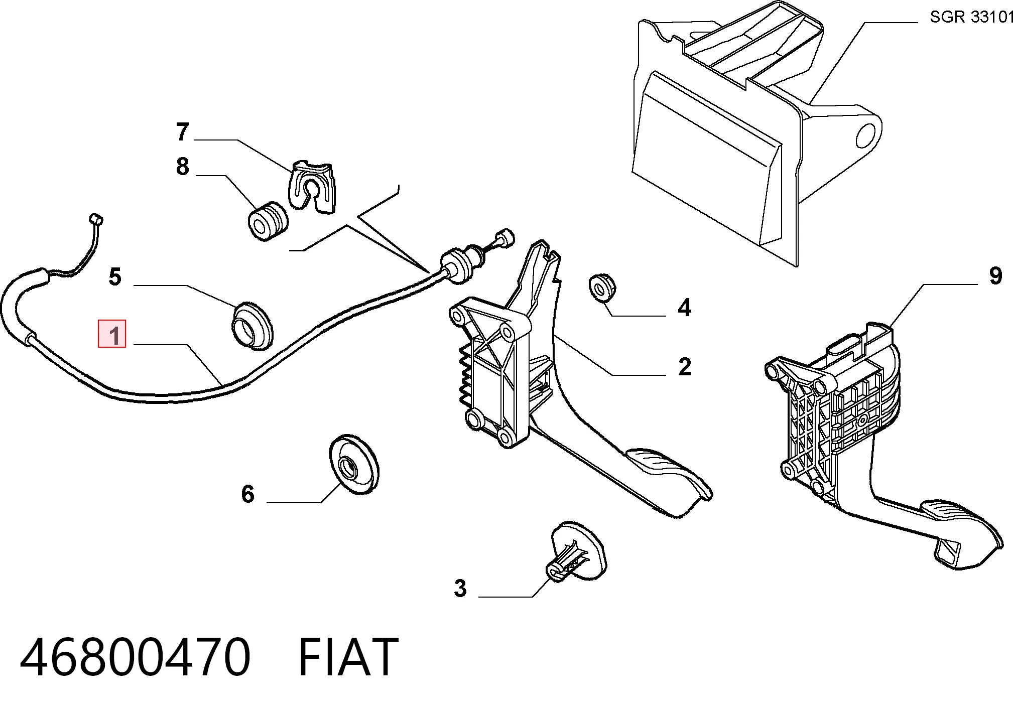 Cable del acelerador Audi A6  (1997-2005)