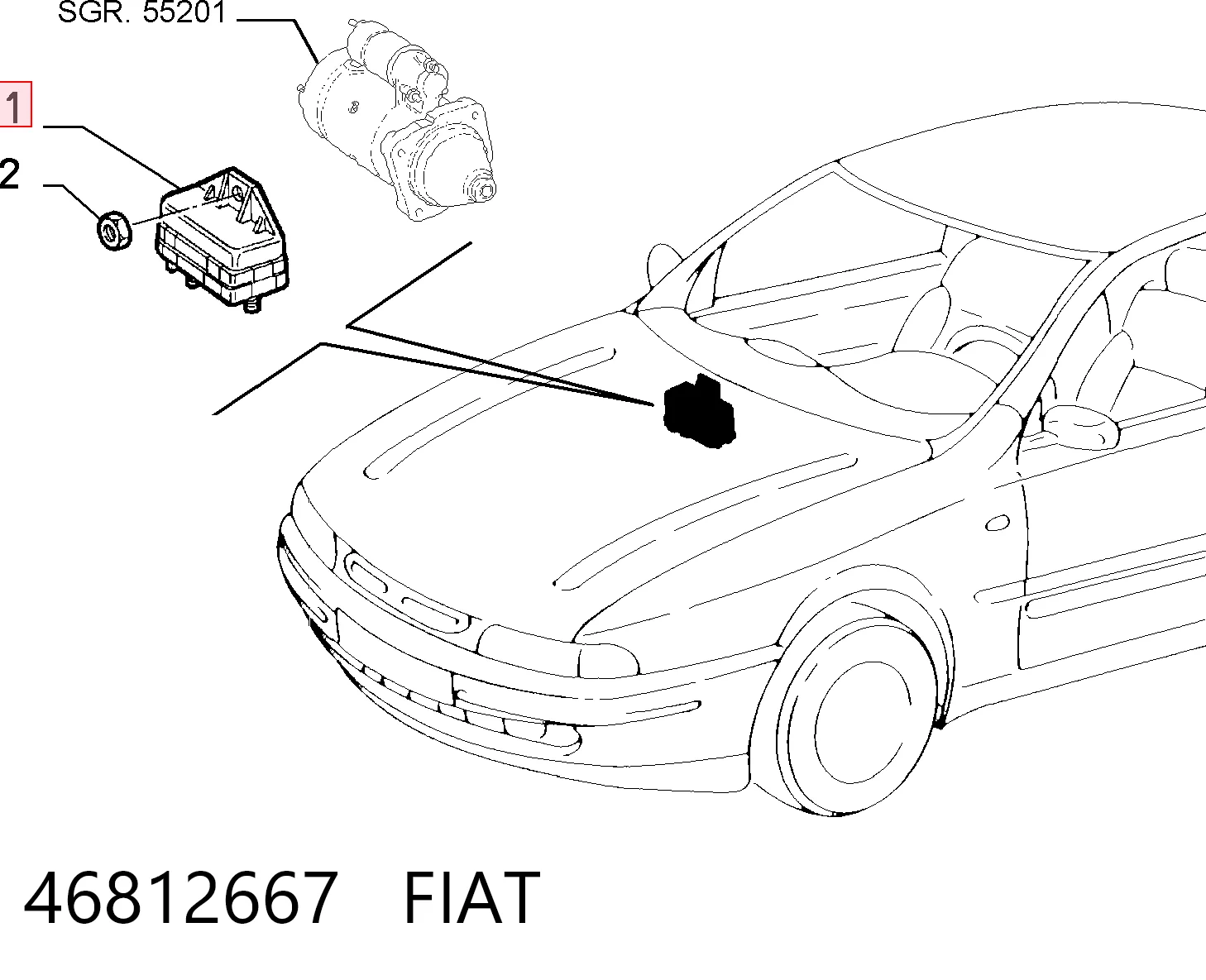 Relé de bujías incandescentes Fiat Panda II (2003-2013)