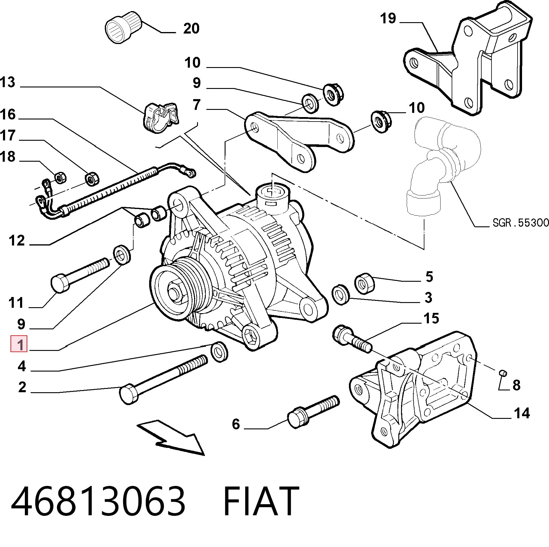 46813063 Fiat/Alfa/Lancia