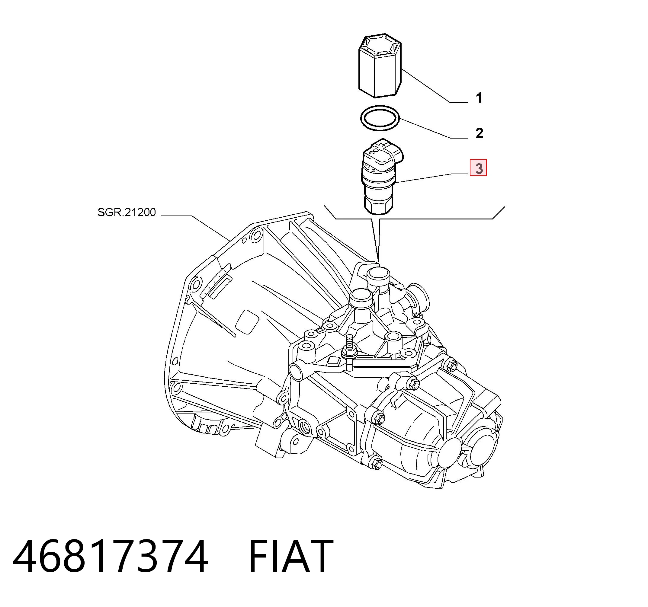 46817374 Fiat/Alfa/Lancia Captador de velocidad