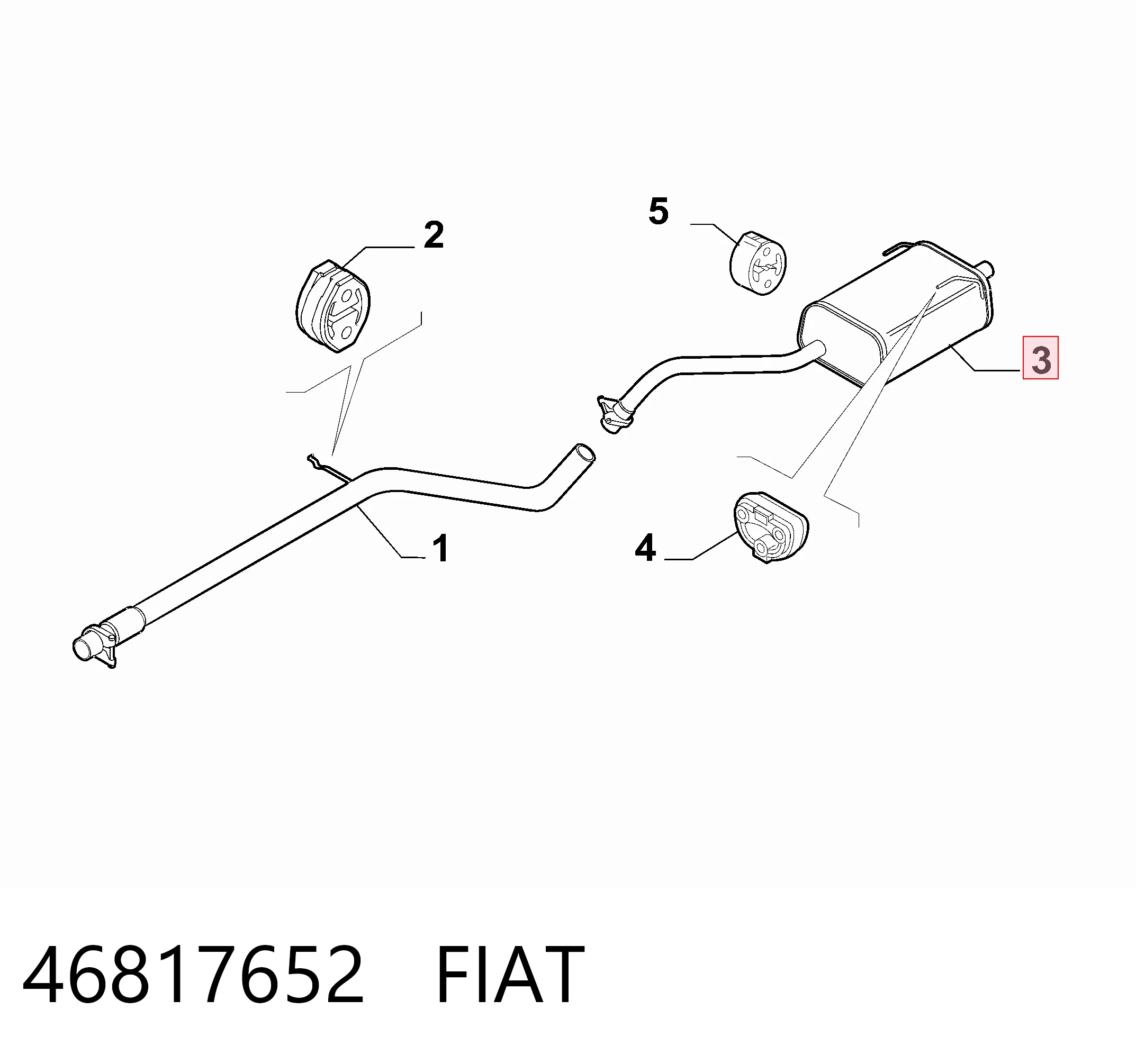 Silencioso trasero Fiat Panda II (2003-2013)
